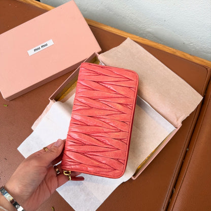 Miu Miu Leather Long Wallet