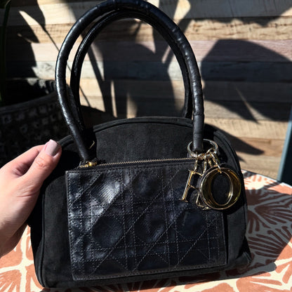 Christian Dior Black Cannage Vintage Handbag