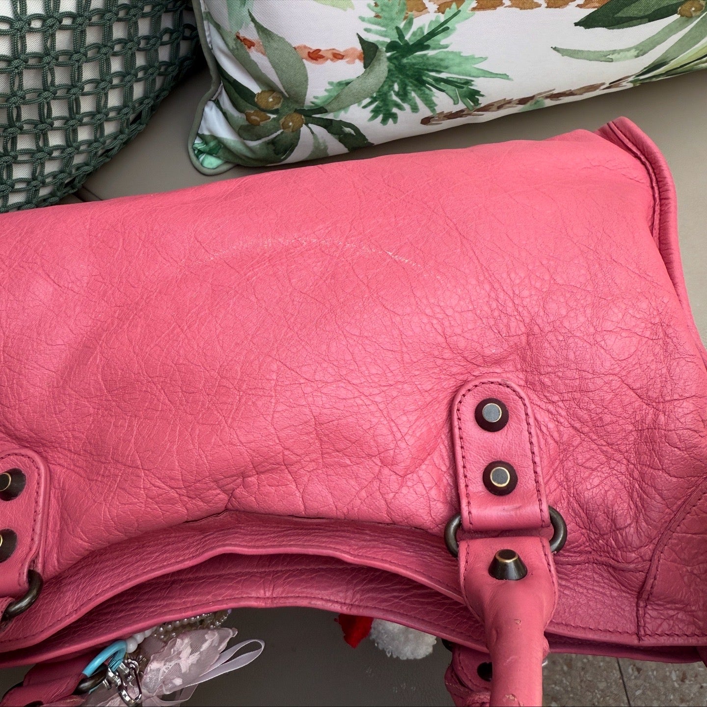 Balenciaga City Pink Leather Handbag