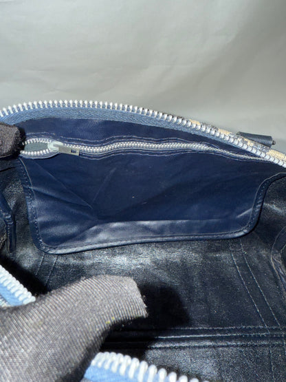 Dior Blue Canvas Bowling Bag