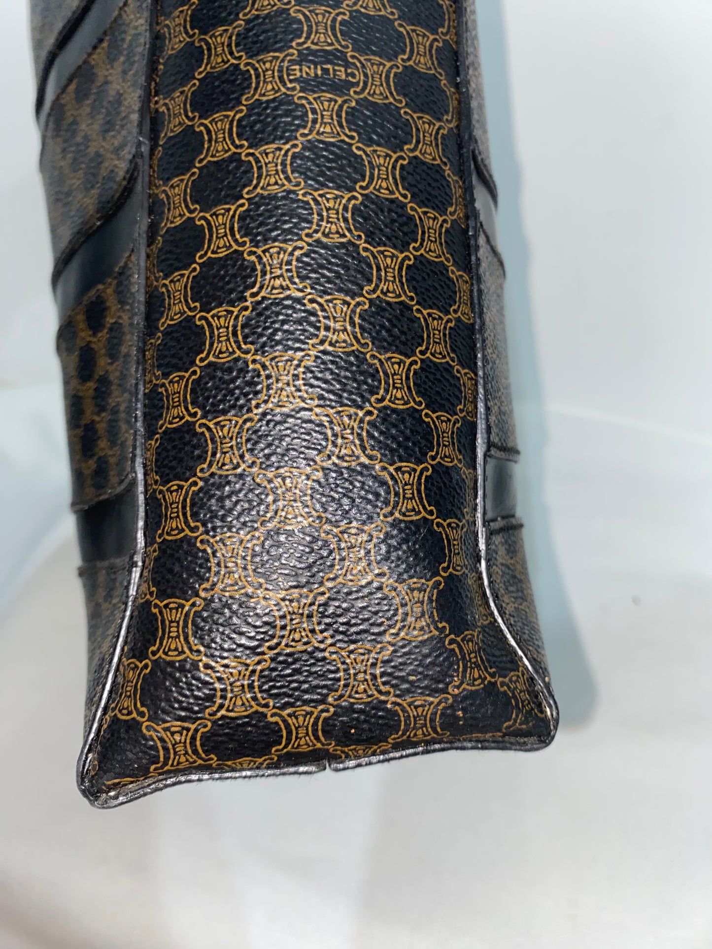 Celine Macadam Coated Canvas Shoulder Bag