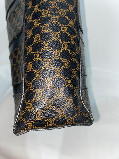 Celine Macadam Coated Canvas Shoulder Bag