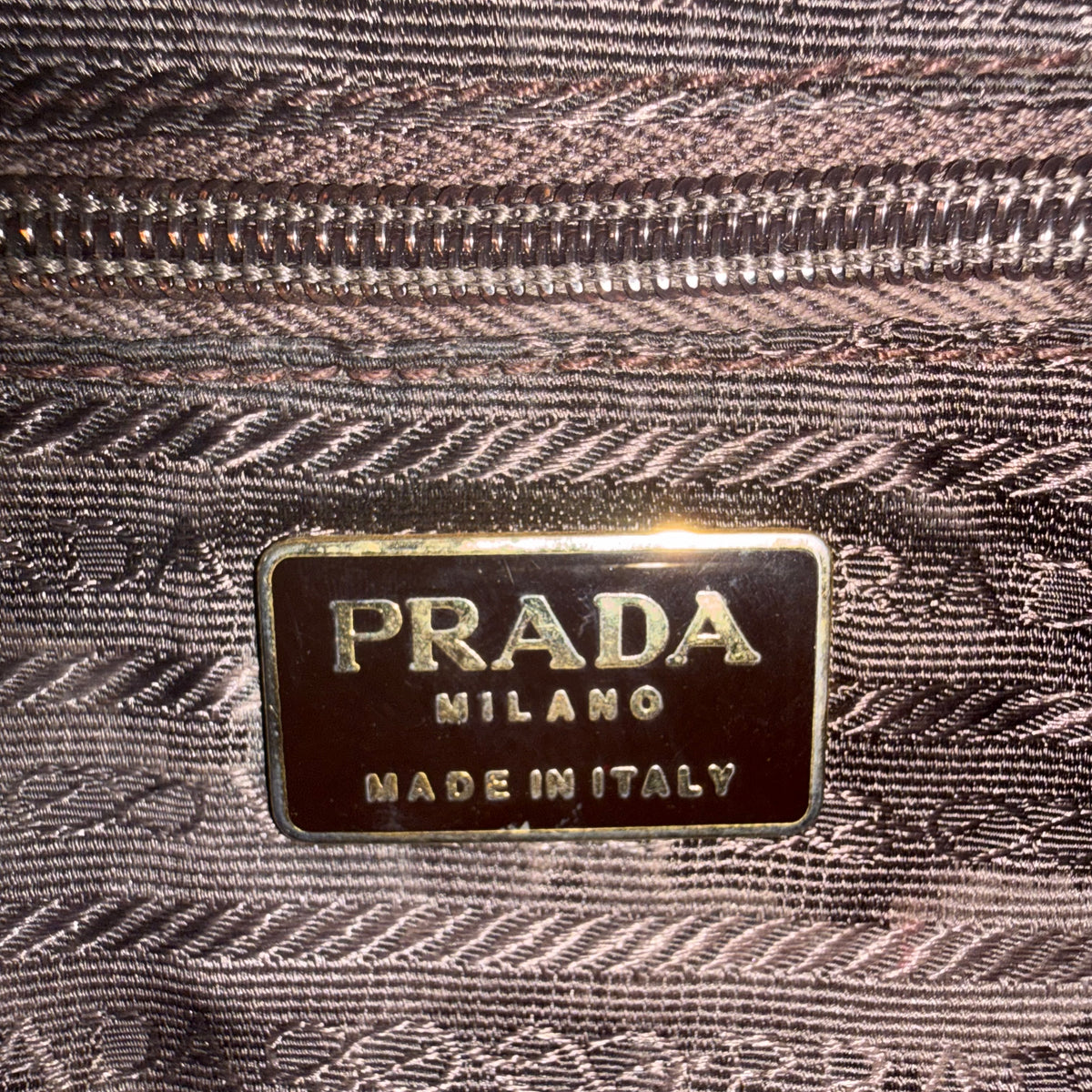 Prada Brown Nylon Tessuto Quilted Flap Shoulder bag