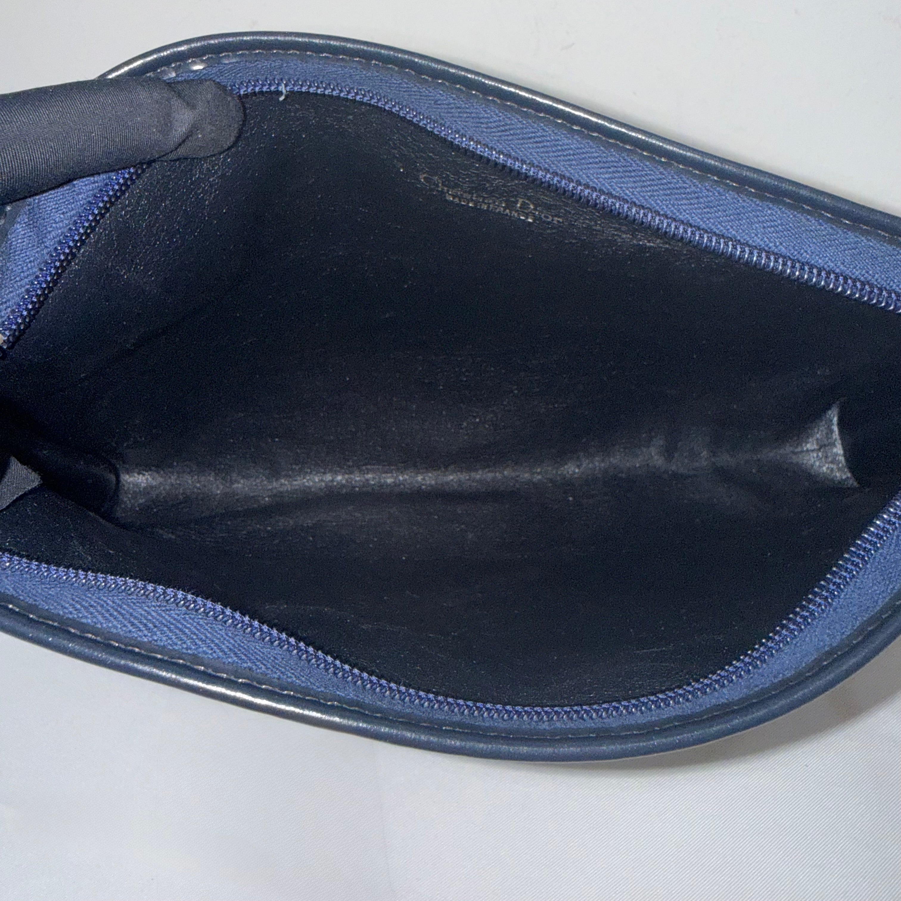 Christian Dior Vintage Navy Canvas Shoulder Bag