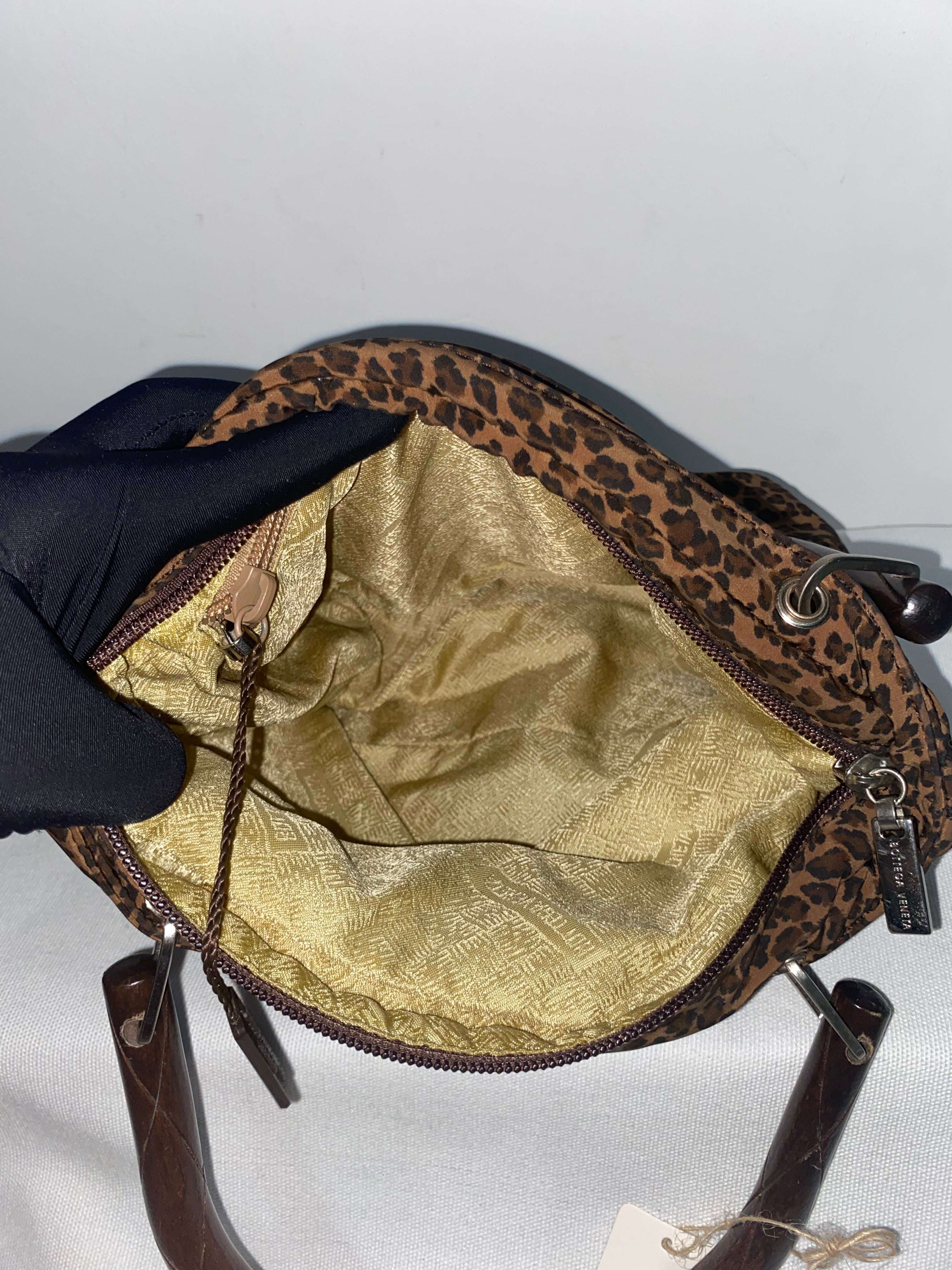 Bottega Veneta Leopard Print Hand Bag