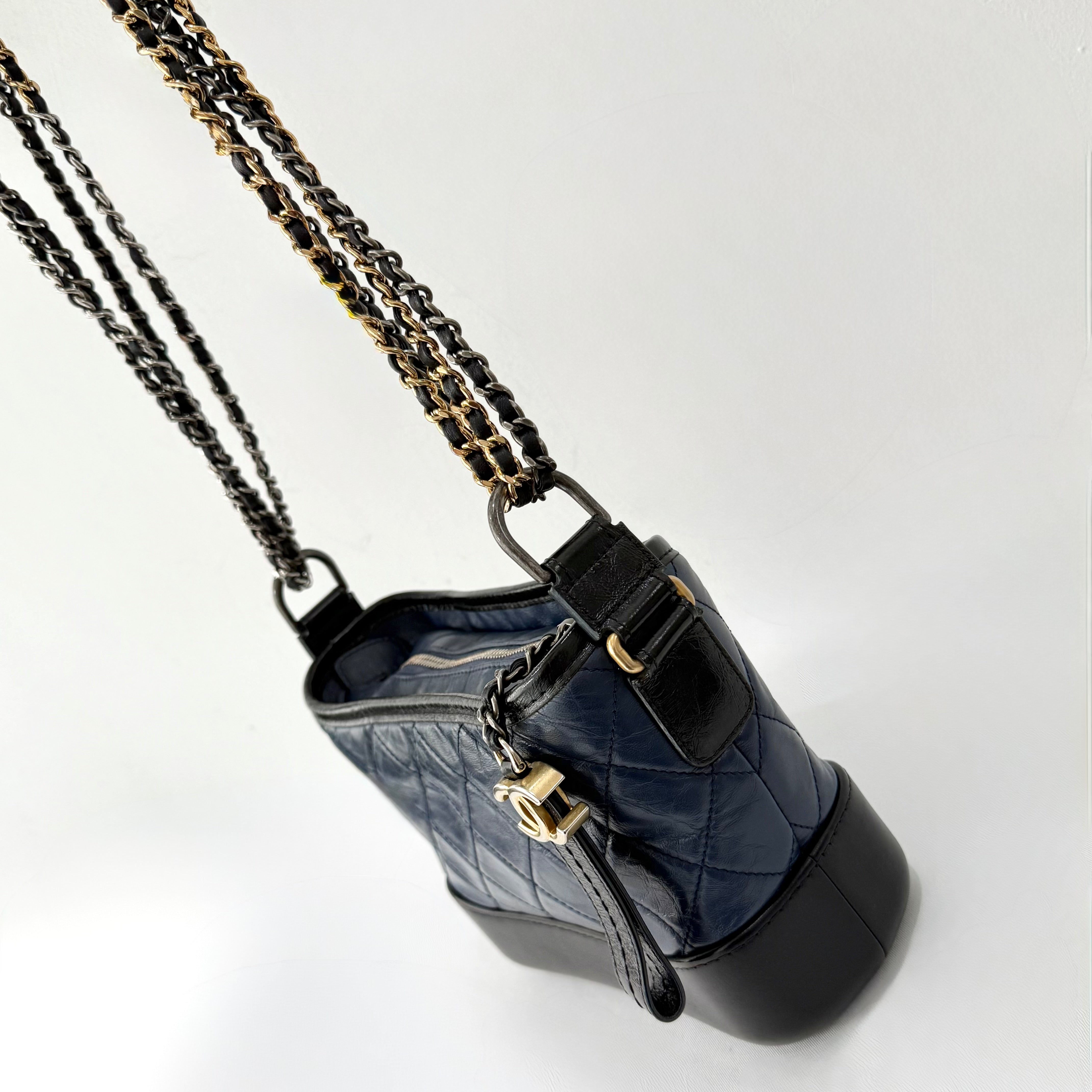 Chanel Gabrielle Small Navy/ Black