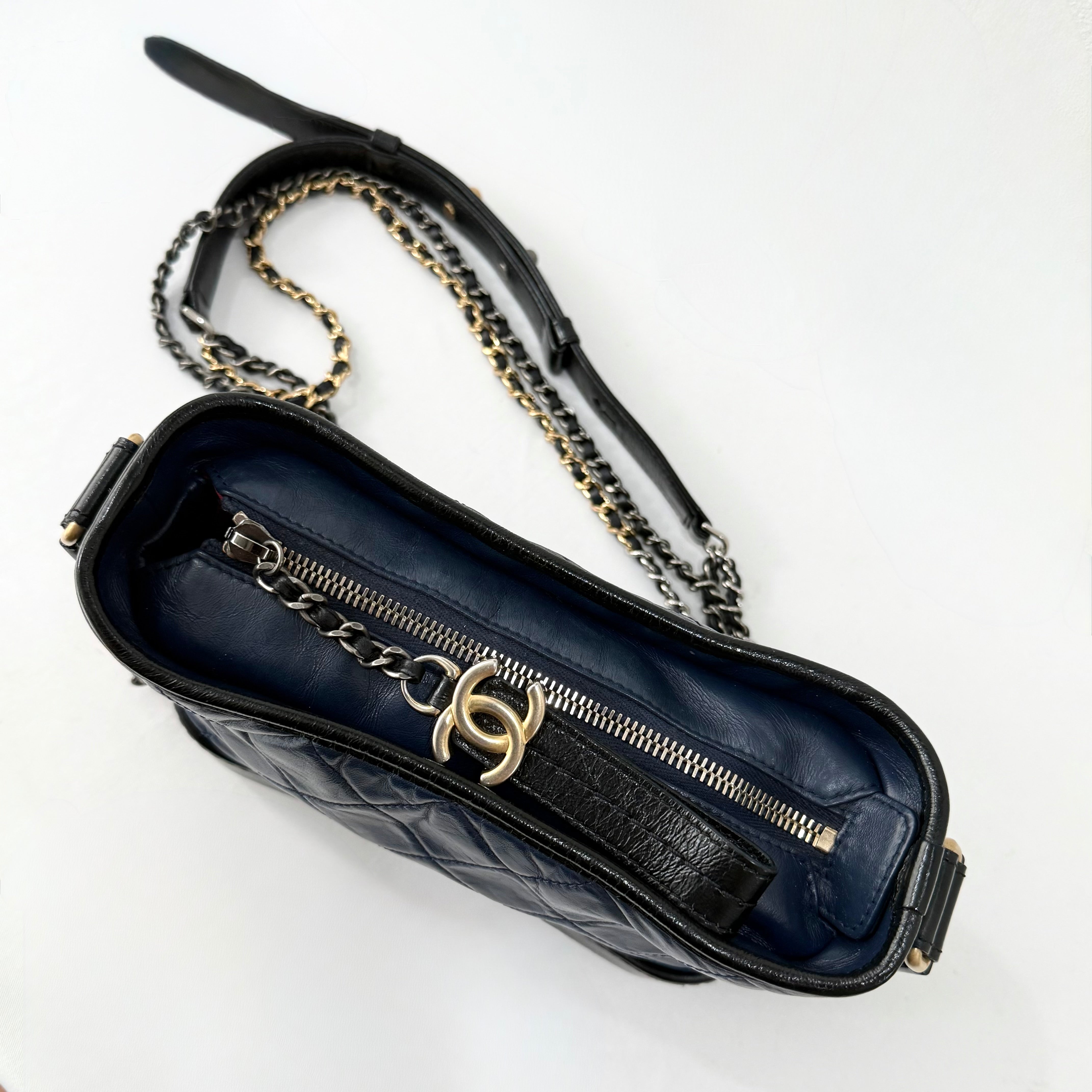 Chanel Gabrielle Small Navy/ Black