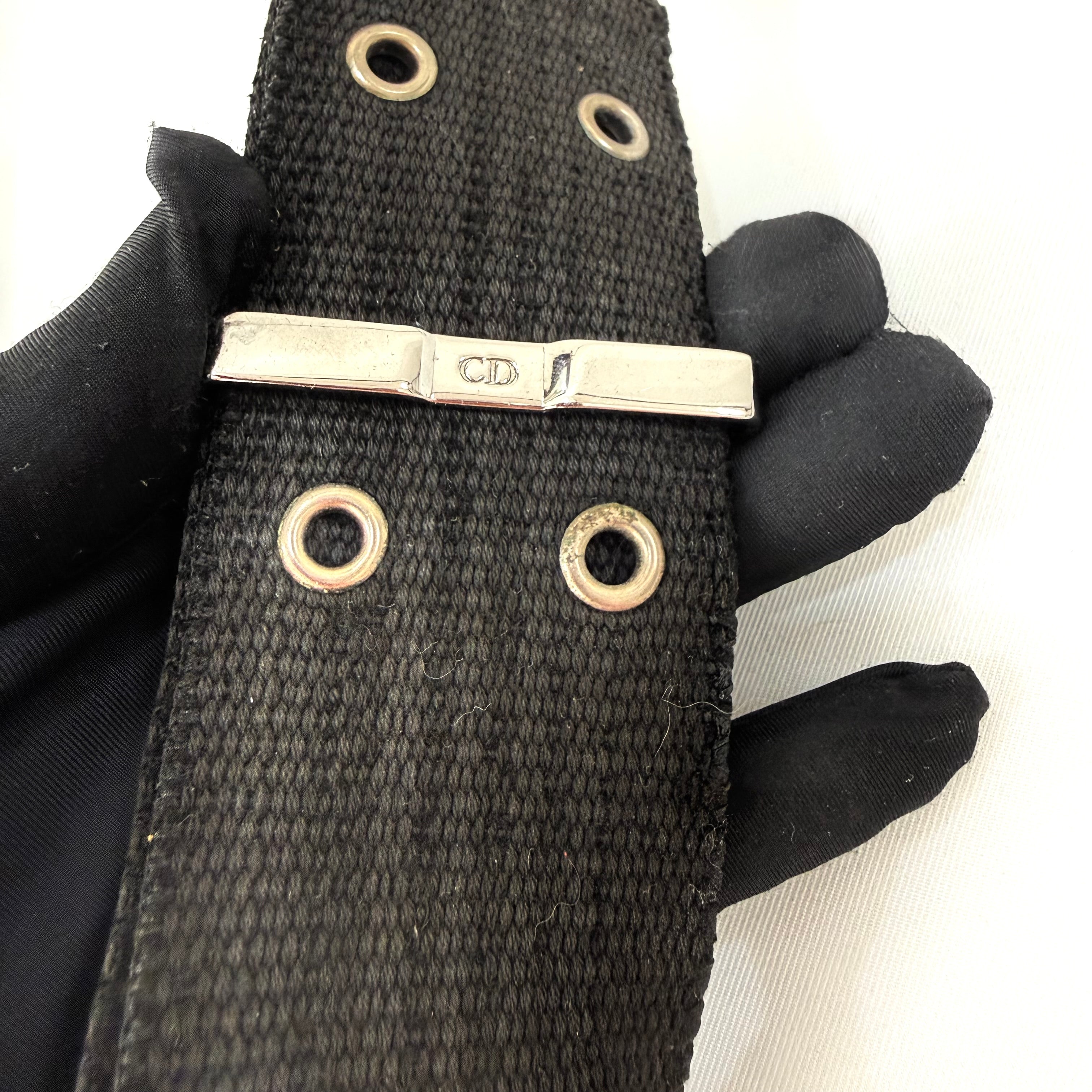 CHRISTIAN DIOR BLACK DIORISSIMO HALF MOON BAG