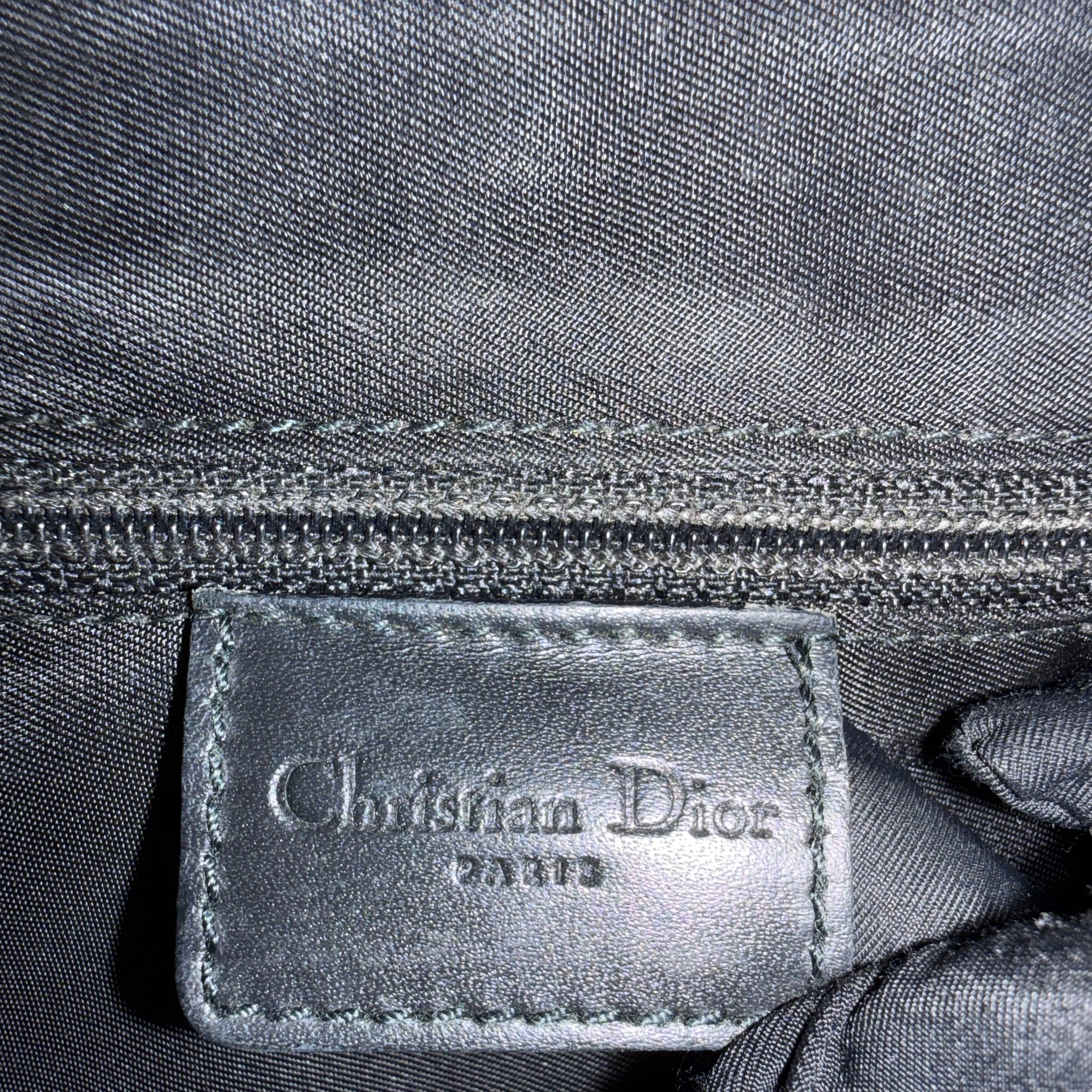 CHRISTIAN DIOR BLACK DIORISSIMO HALF MOON BAG