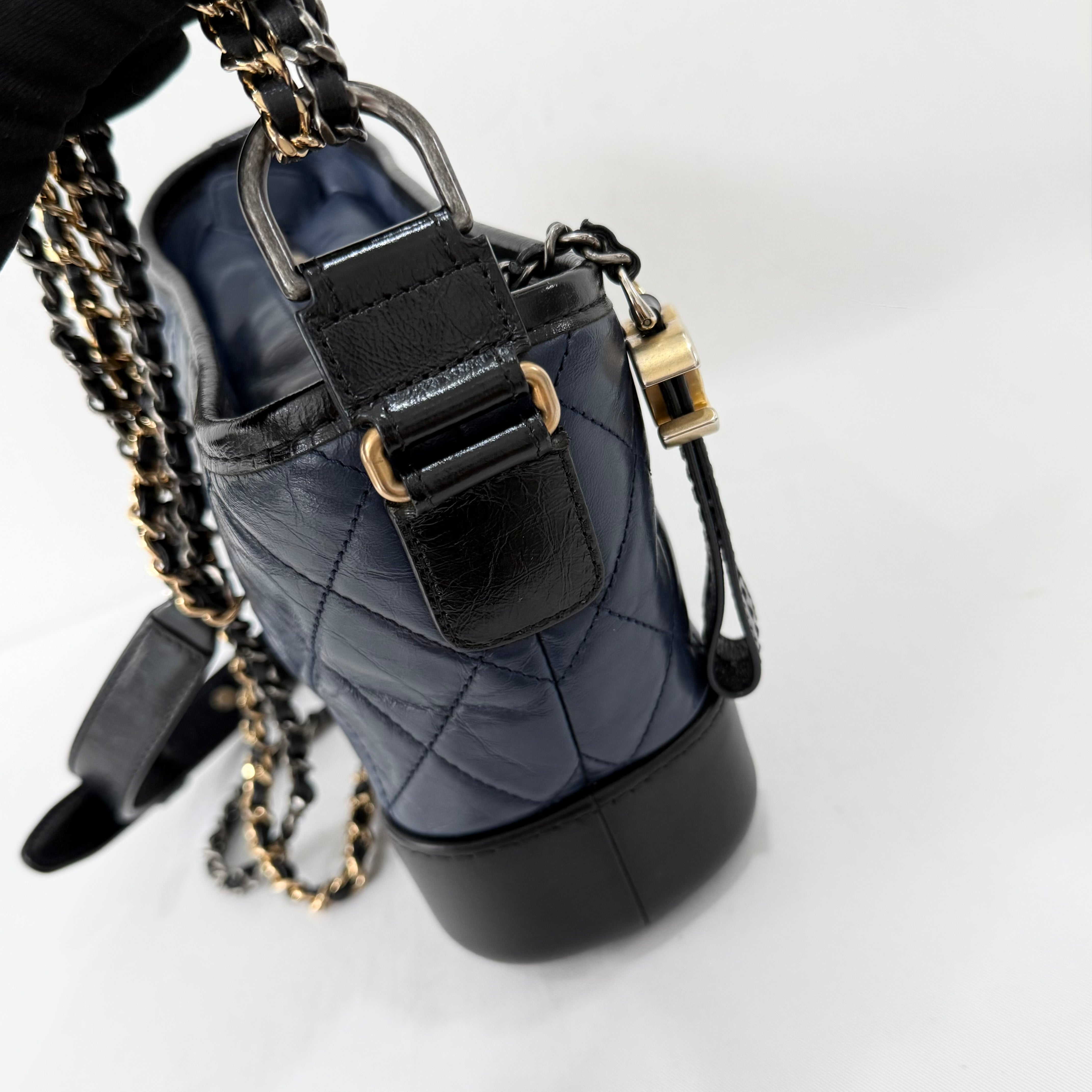Chanel Gabrielle Small Navy/ Black