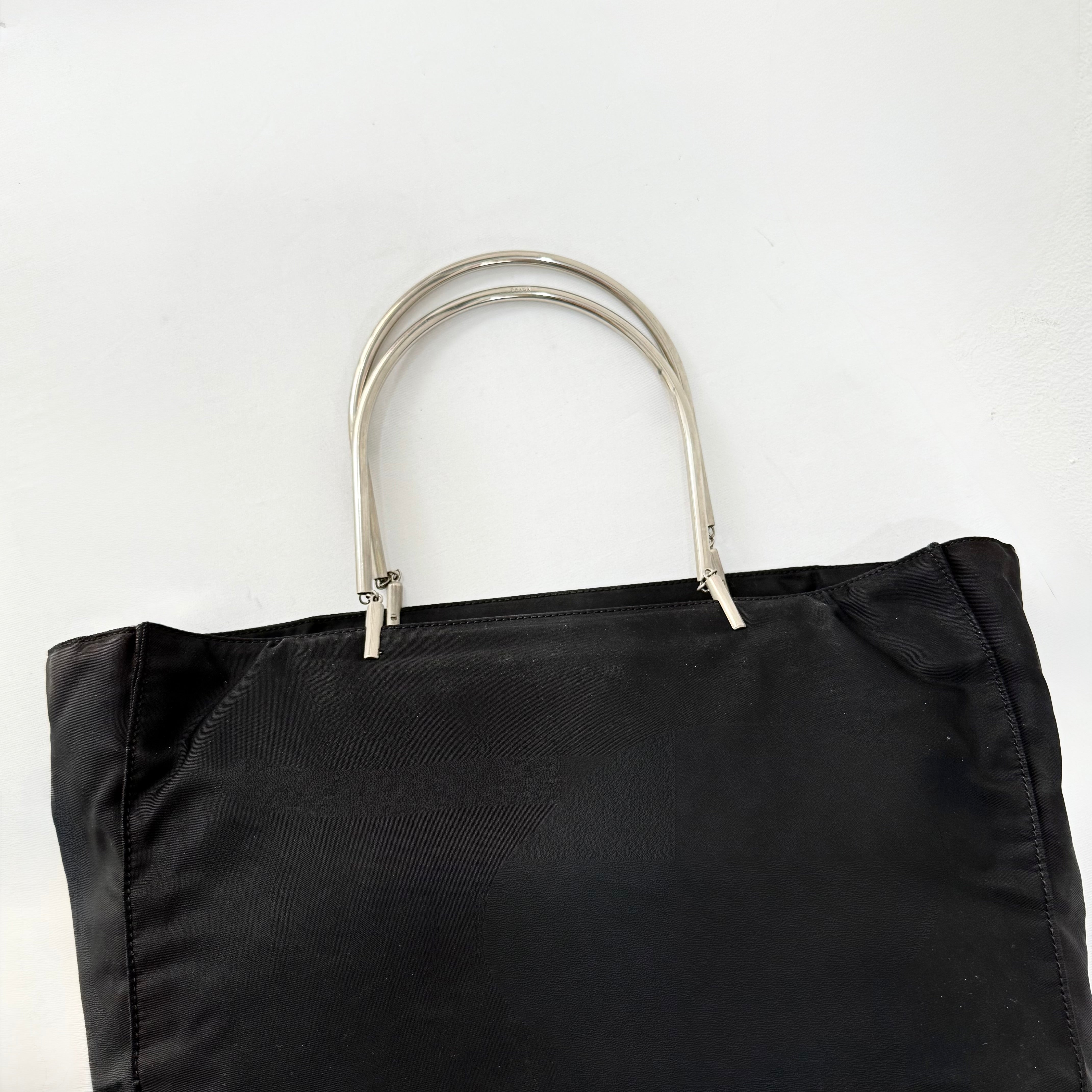 Prada 2010s triangle-logo tote bag