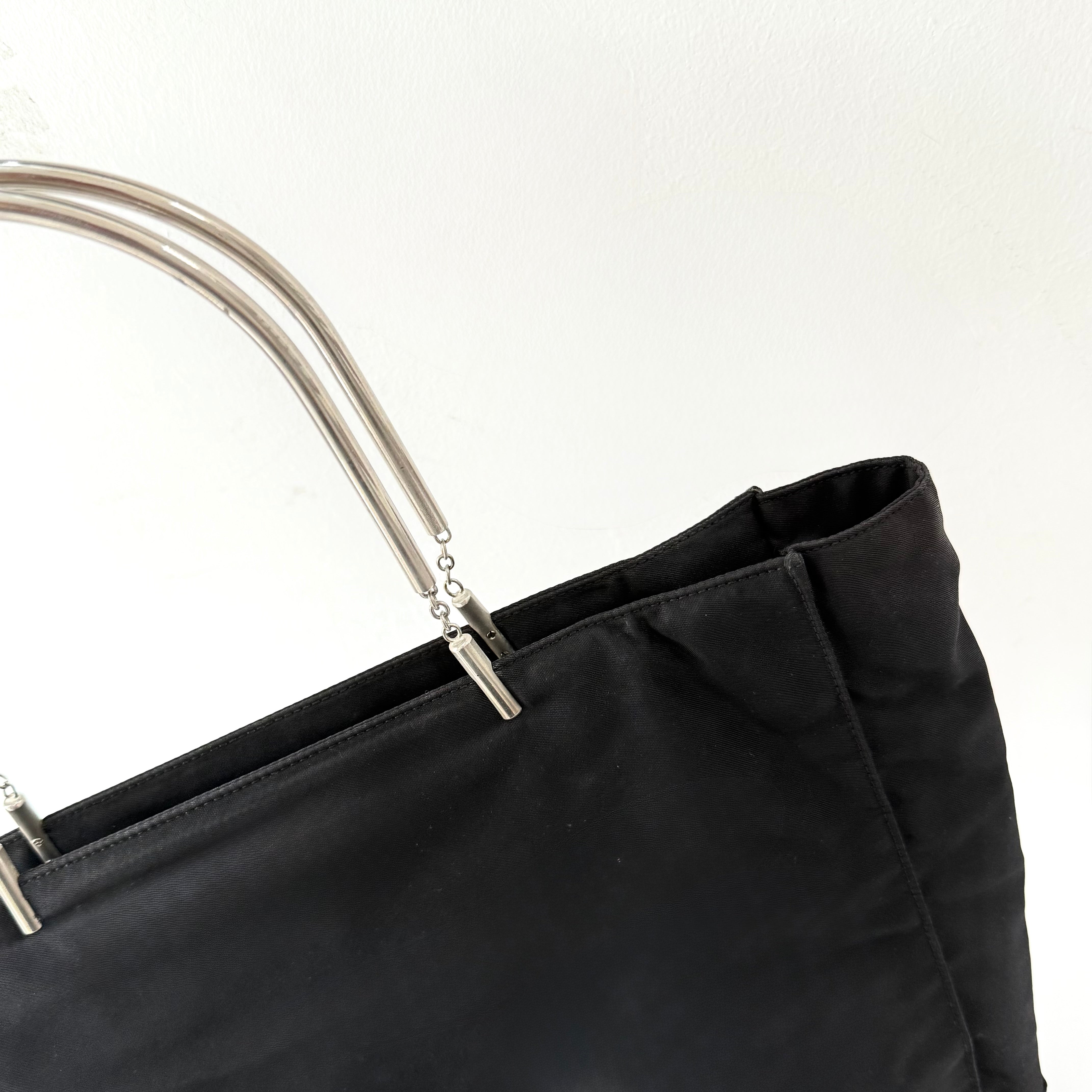 Prada 2010s triangle-logo tote bag