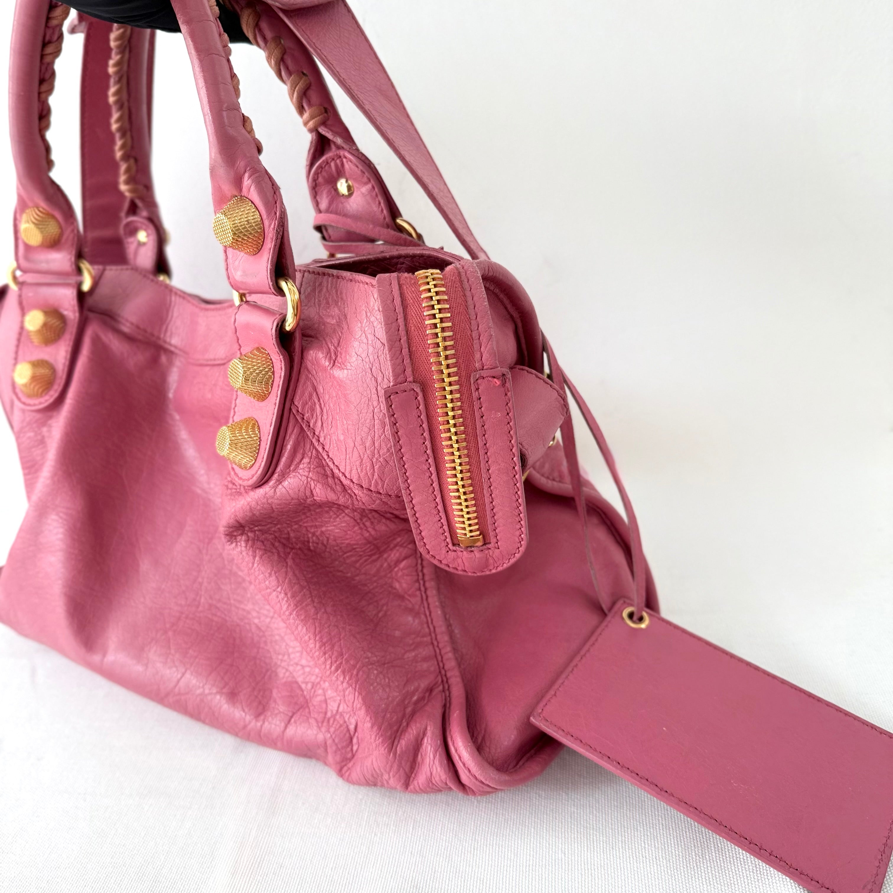 Balenciaga City Giant Studs Bag Leather Medium