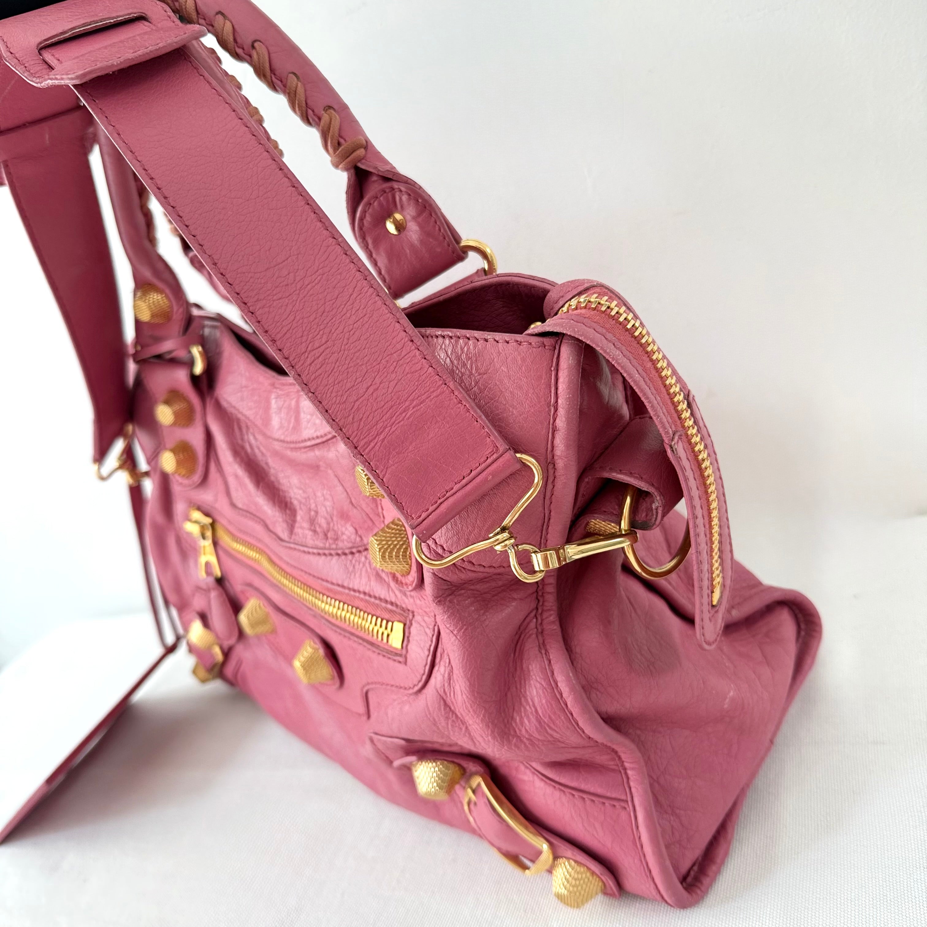 Balenciaga City Giant Studs Bag Leather Medium