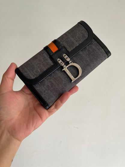Dior Trotter Flight Line Denim Leather Wallet