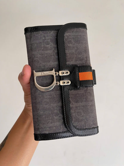 Dior Trotter Flight Line Denim Leather Wallet
