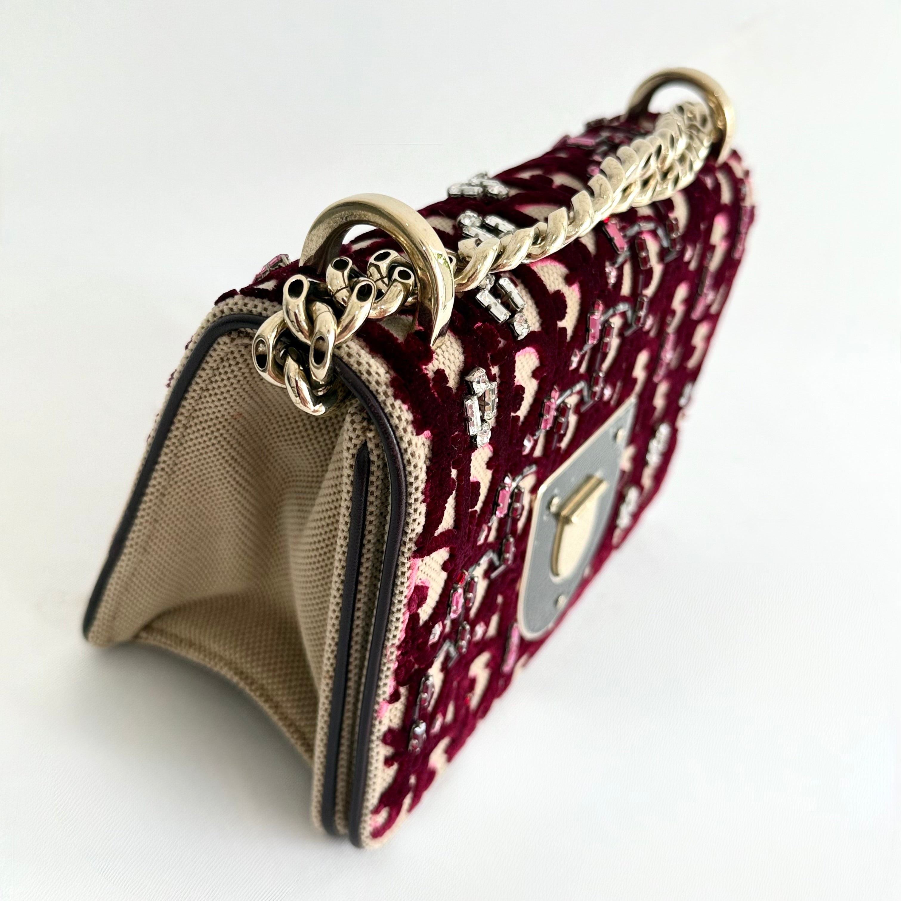 Christian Dior  Velvet Oblique Diorama Flap Bag