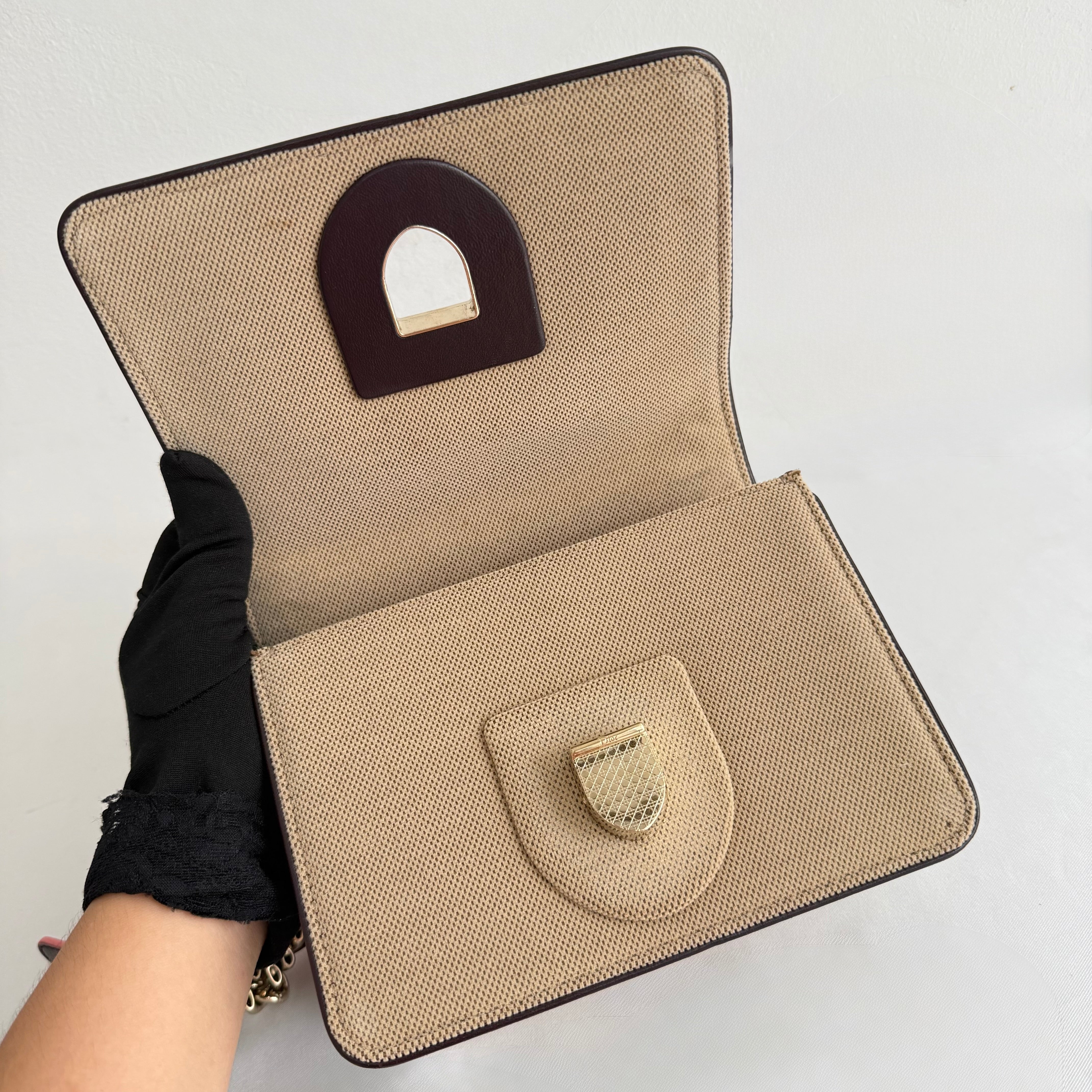 Christian Dior  Velvet Oblique Diorama Flap Bag
