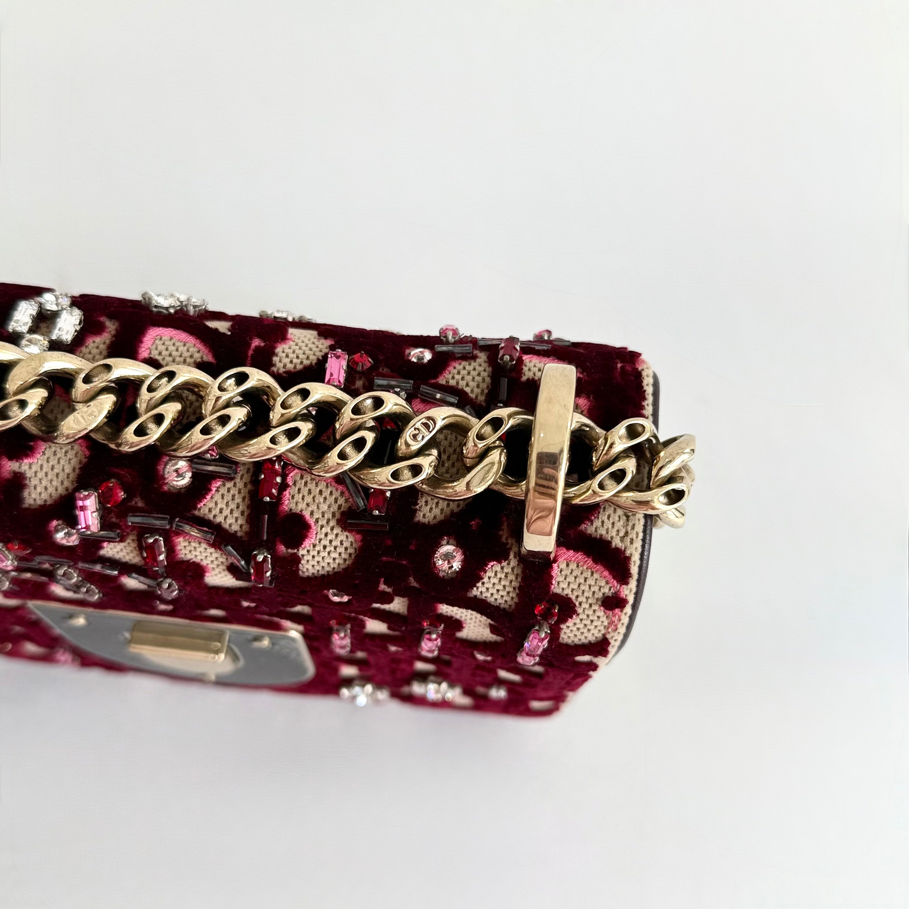 Christian Dior  Velvet Oblique Diorama Flap Bag