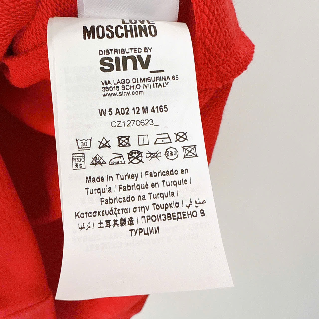 Love Moschino Dress with Stripe Logo & Heart Print