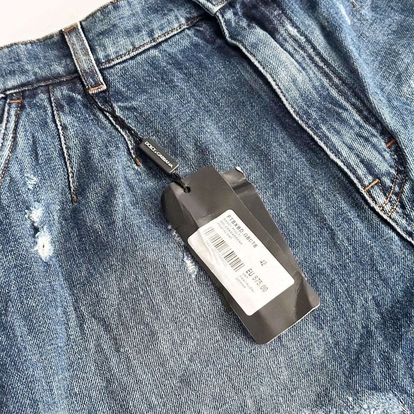 DOLCE & GABBANA Shorts Blue Cotton High Waist Denim