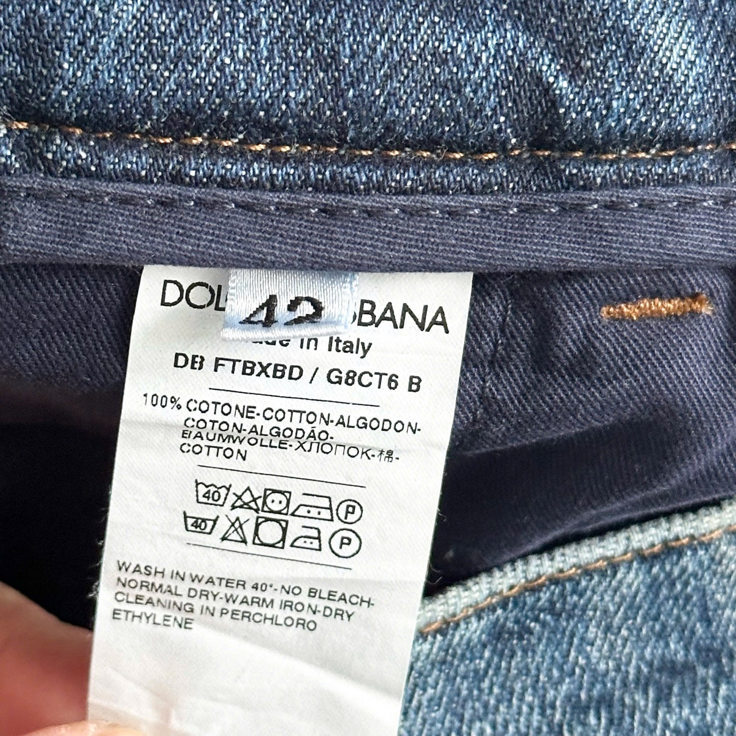 DOLCE & GABBANA Shorts Blue Cotton High Waist Denim