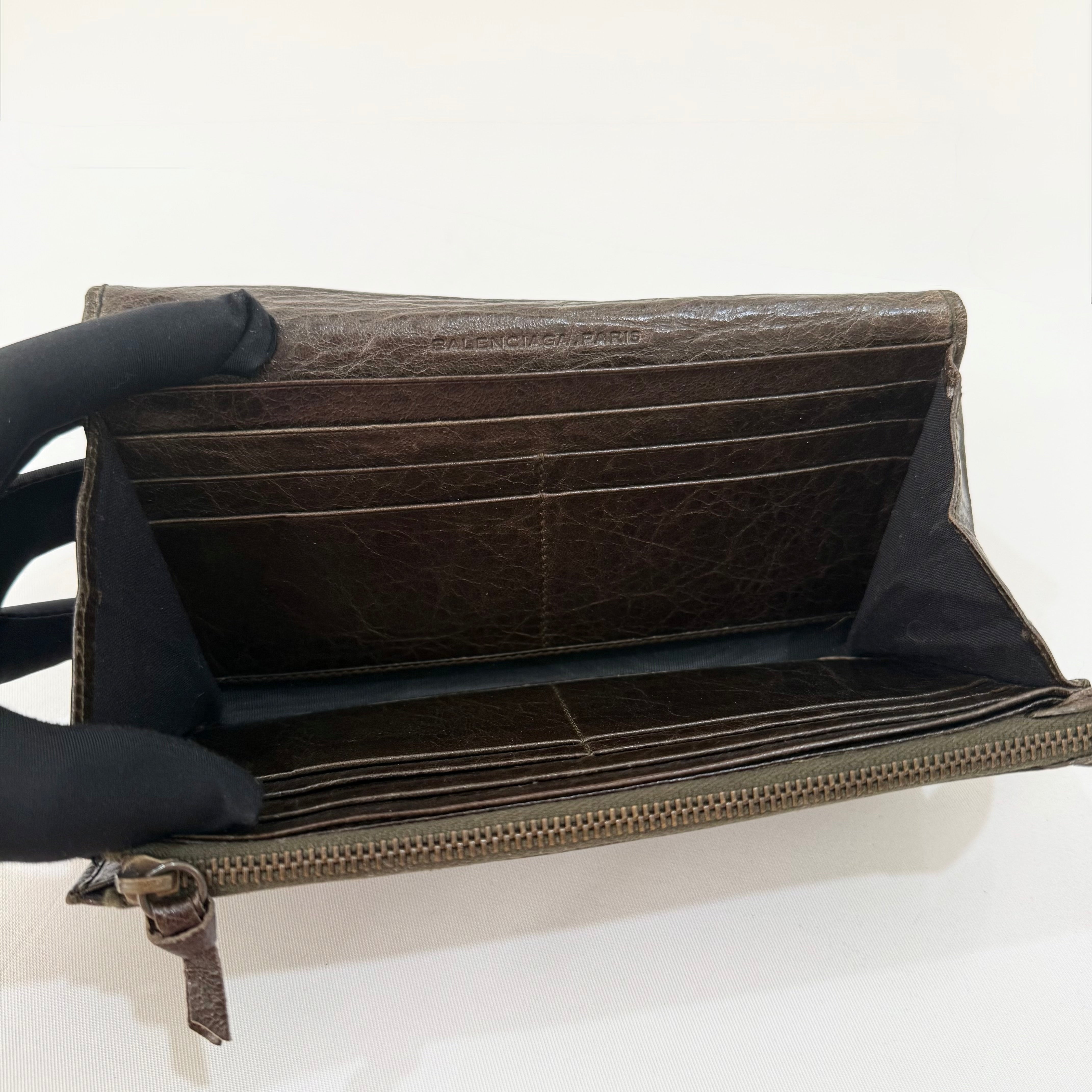 Balenciaga Le City Money Long Wallet in Brown