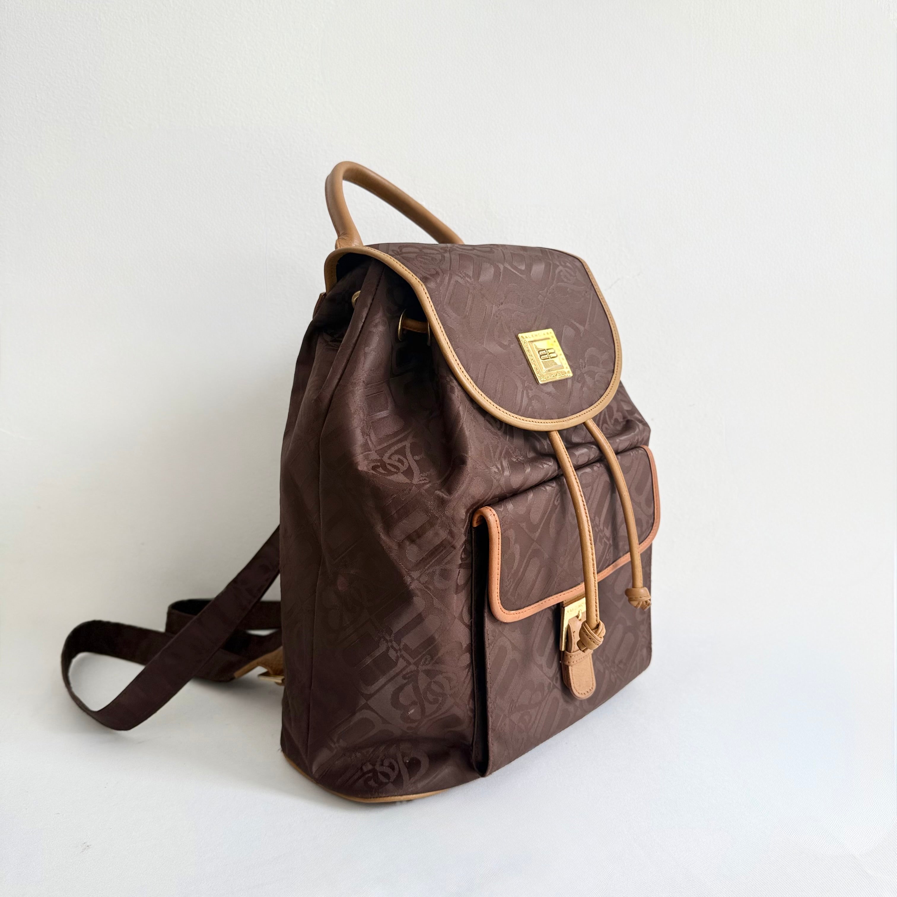 Balenciaga Brown Nylon Backpack