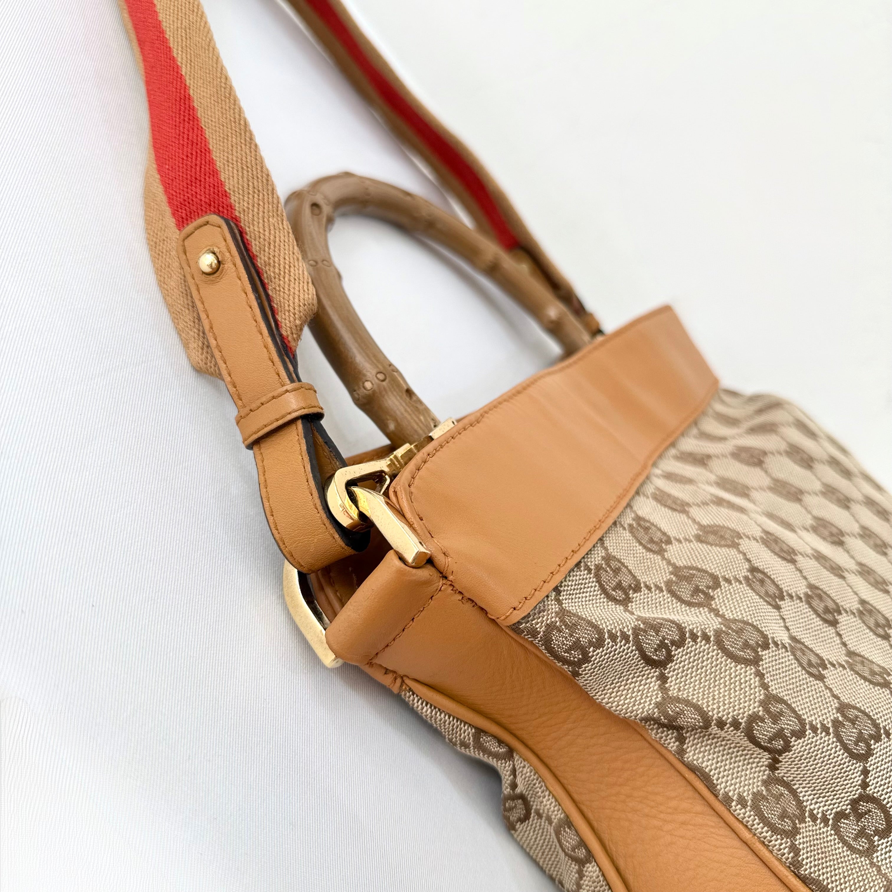 Gucci GG Canvas Diana Bamboo Shoulder Bag