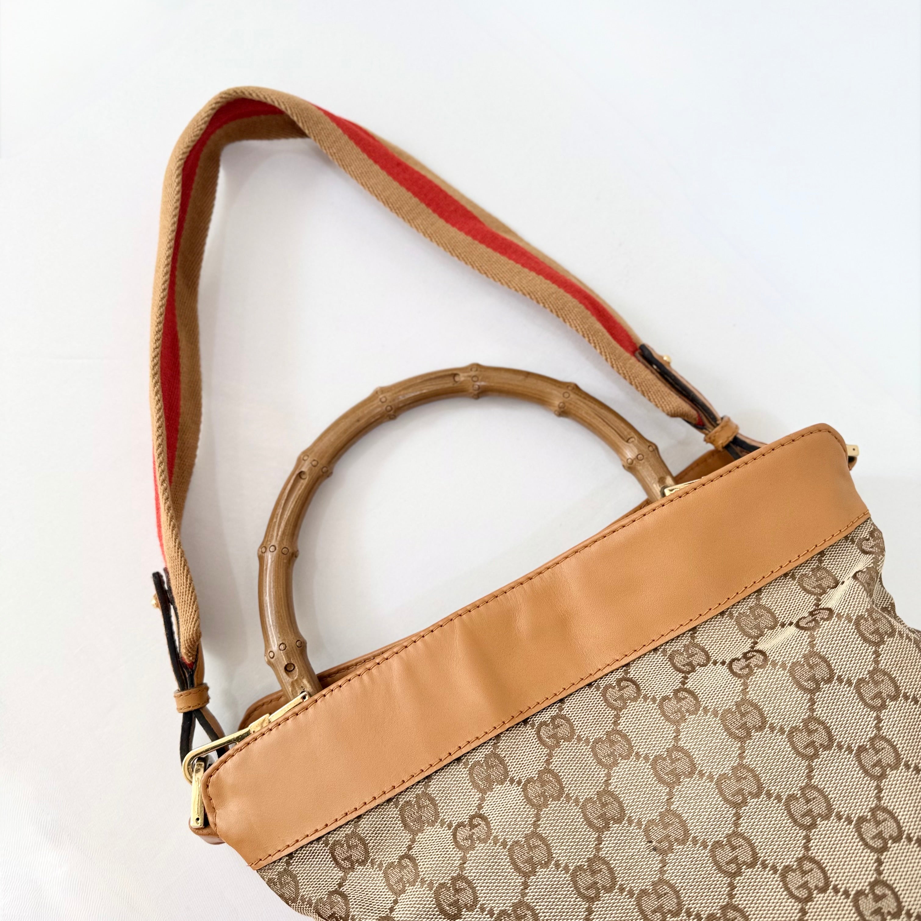 Gucci GG Canvas Diana Bamboo Shoulder Bag