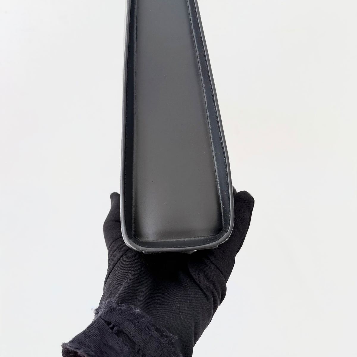 Gucci Tom Ford Black Leather G Logo Shoulder Bag