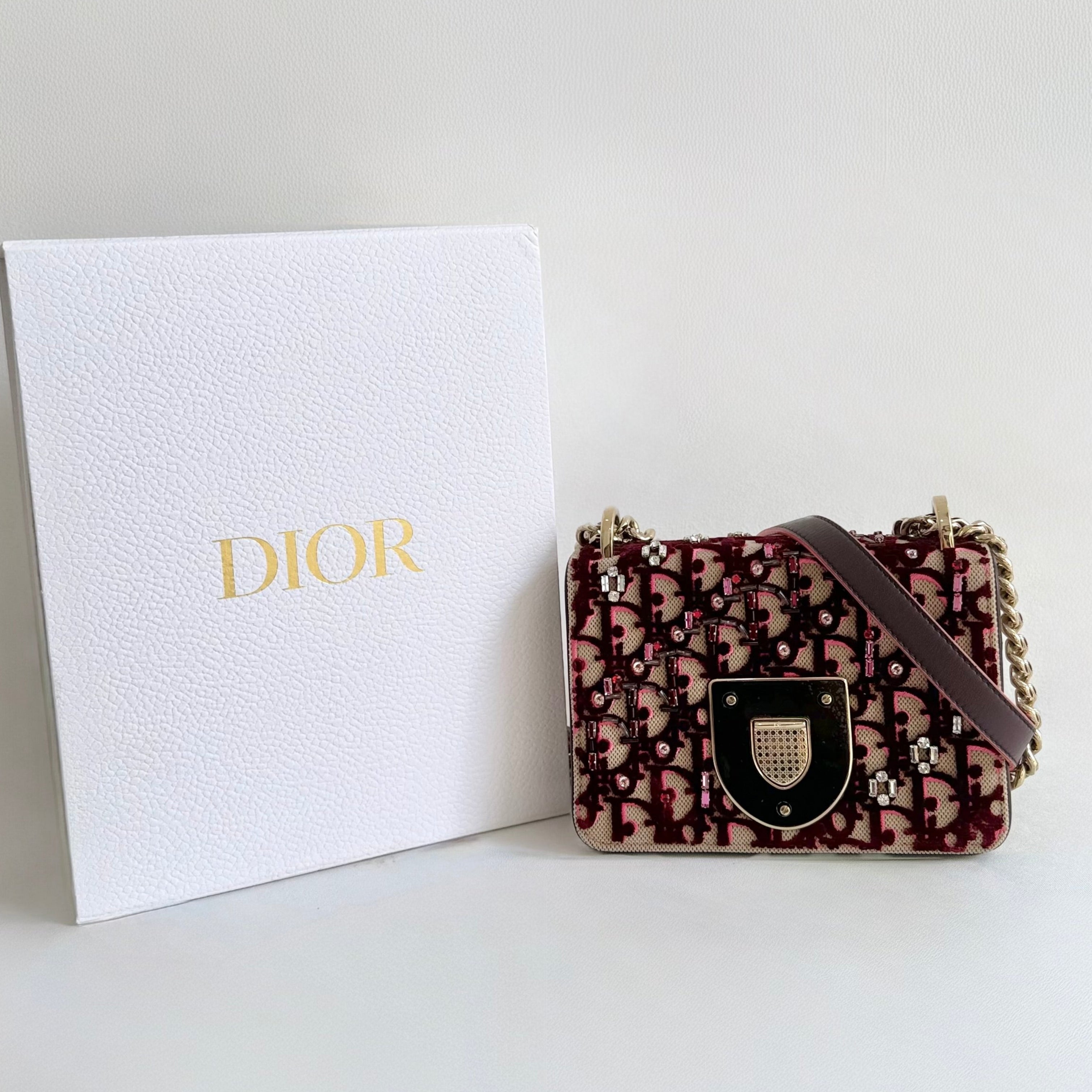 Christian Dior  Velvet Oblique Diorama Flap Bag