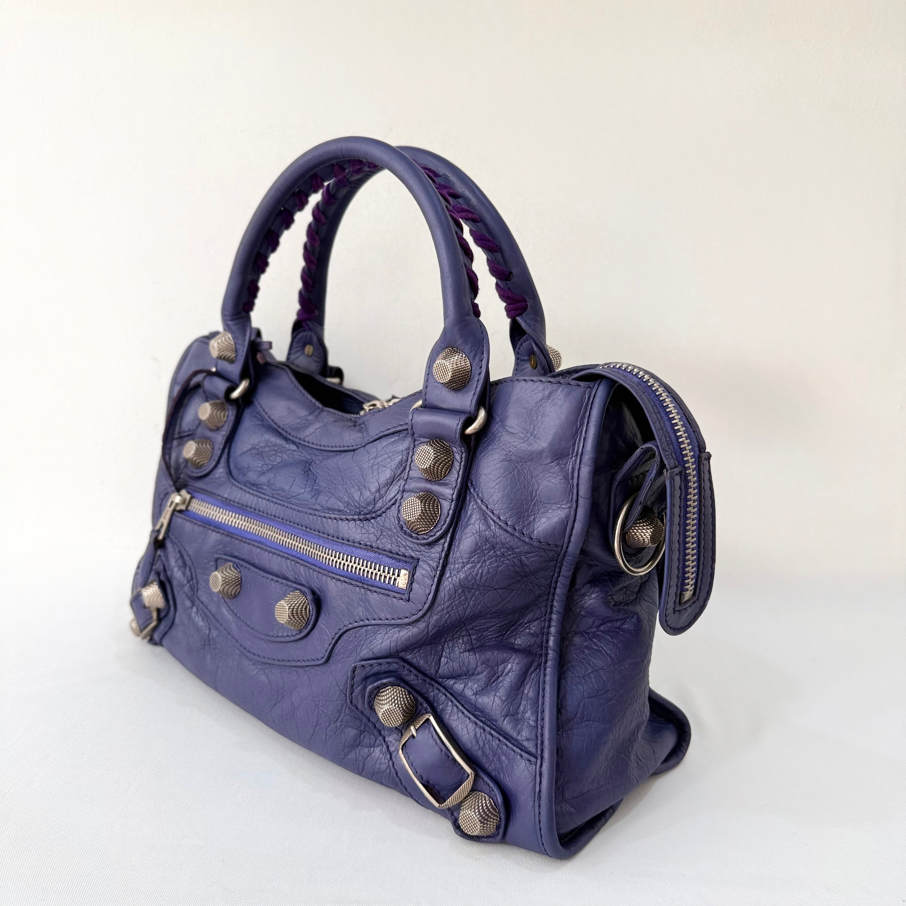 Balenciaga City Giant Studs Bag Leather Medium