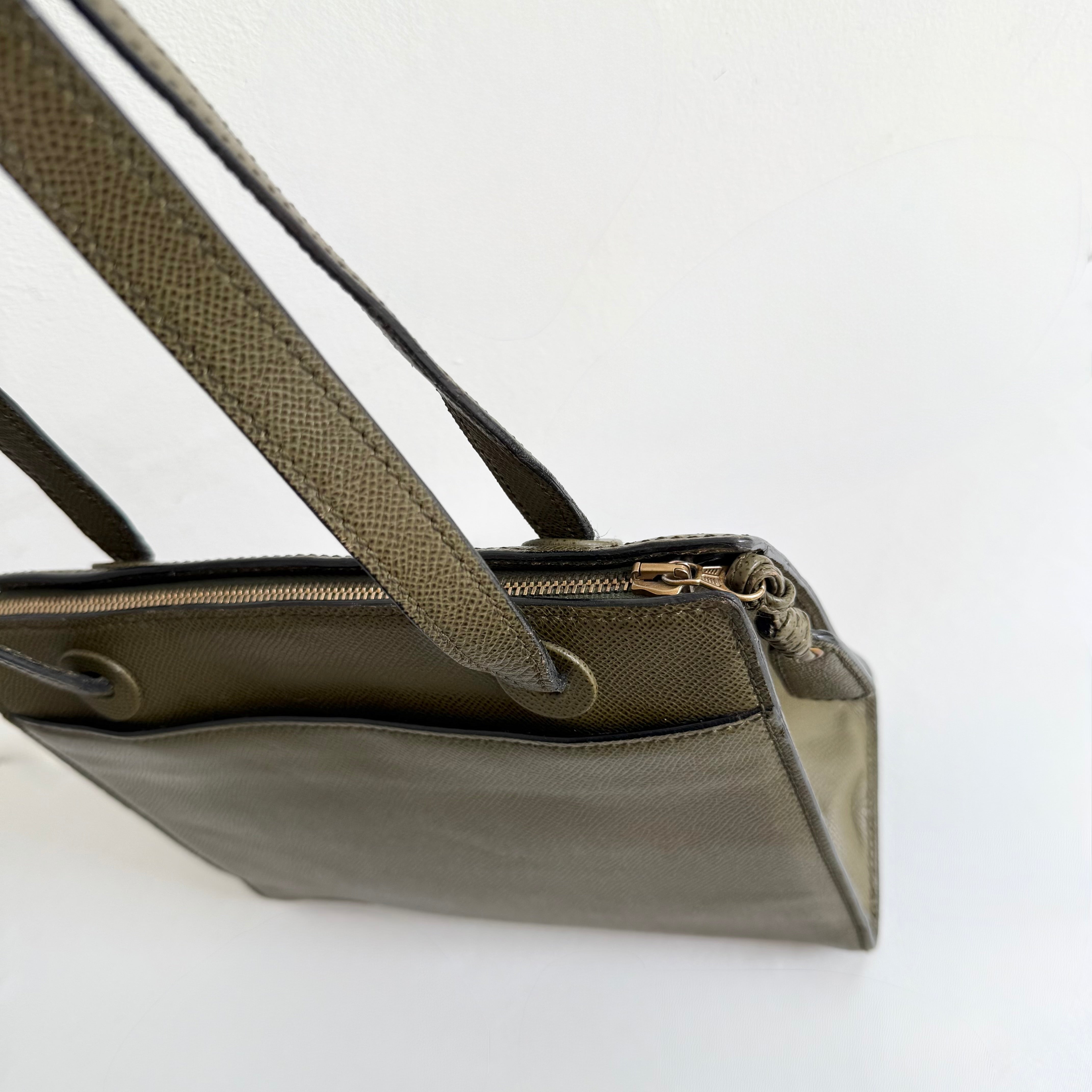 Chanel Green Olive Caviar Shoulder Bag