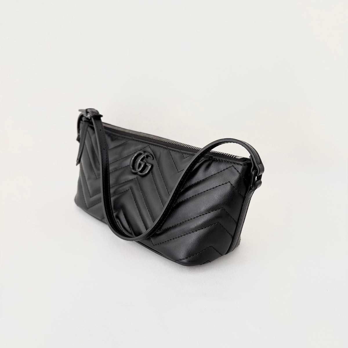 Gucci GG Marmont Pochette Shoulder Bag Matelasse Leather Small