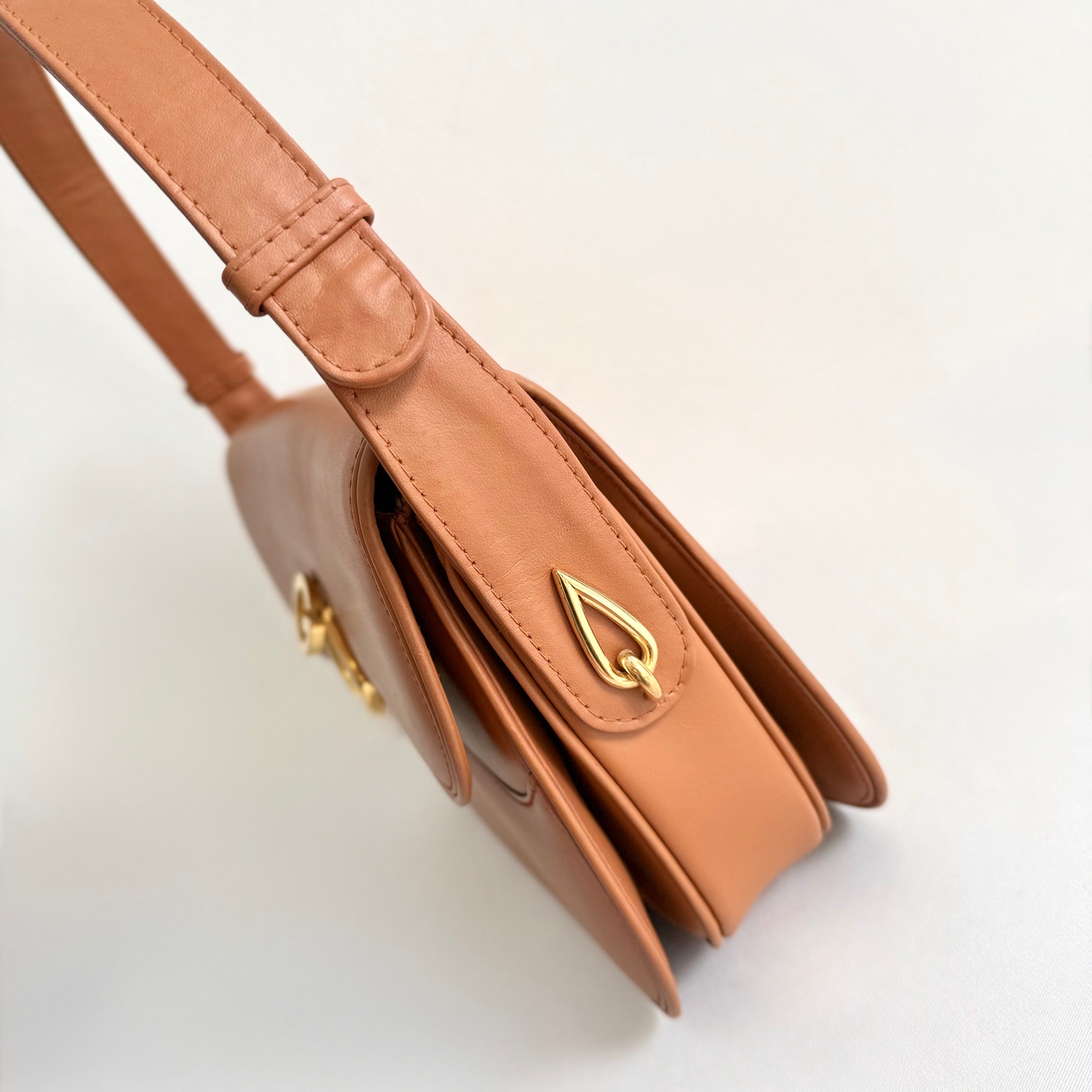 Gucci Vintage Brown Leather Bag