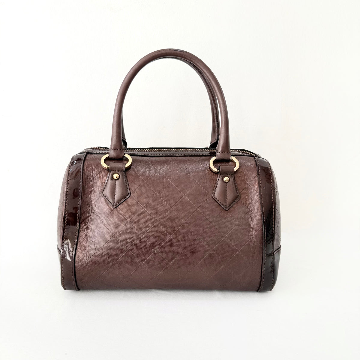 Balenciaga brown monogram top-handle bag
