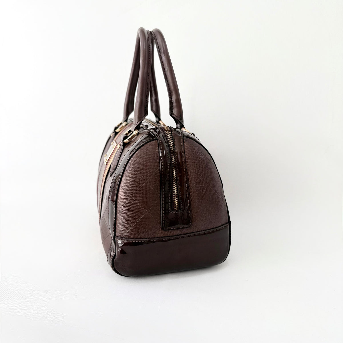 Balenciaga brown monogram top-handle bag