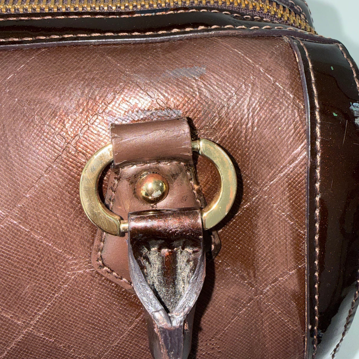 Balenciaga brown monogram top-handle bag