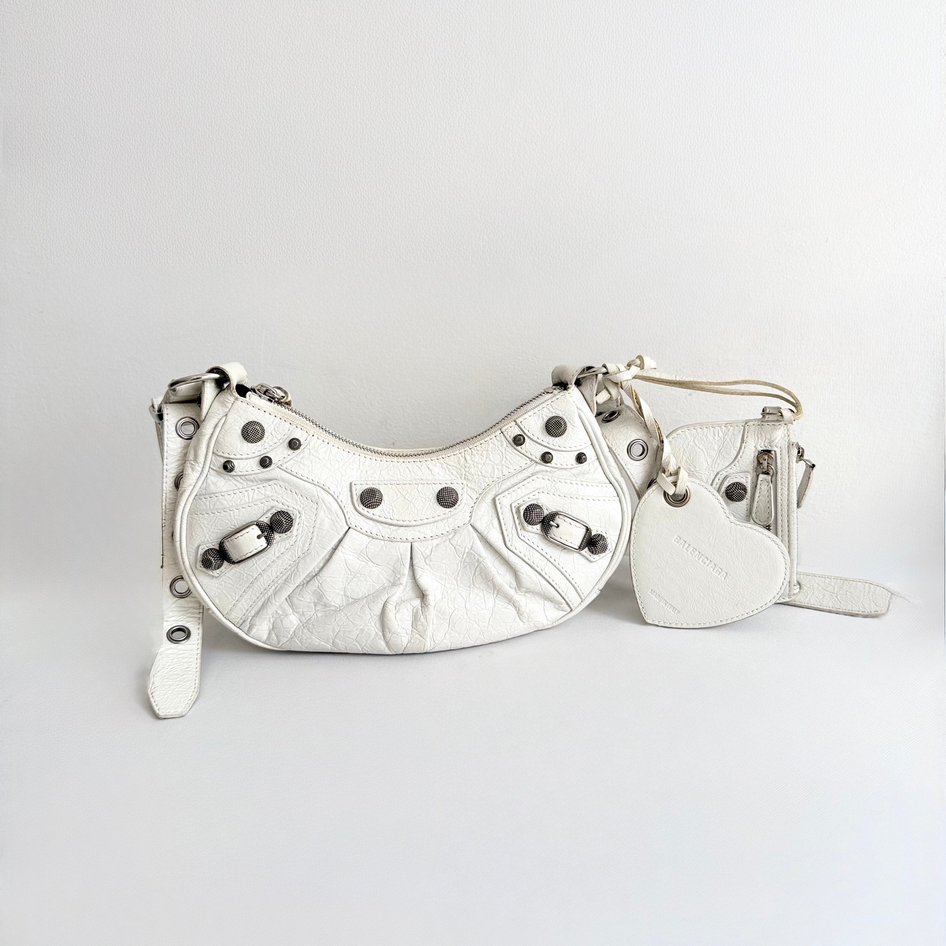 Balenciaga Cagole Shoulder Bag Xs in White