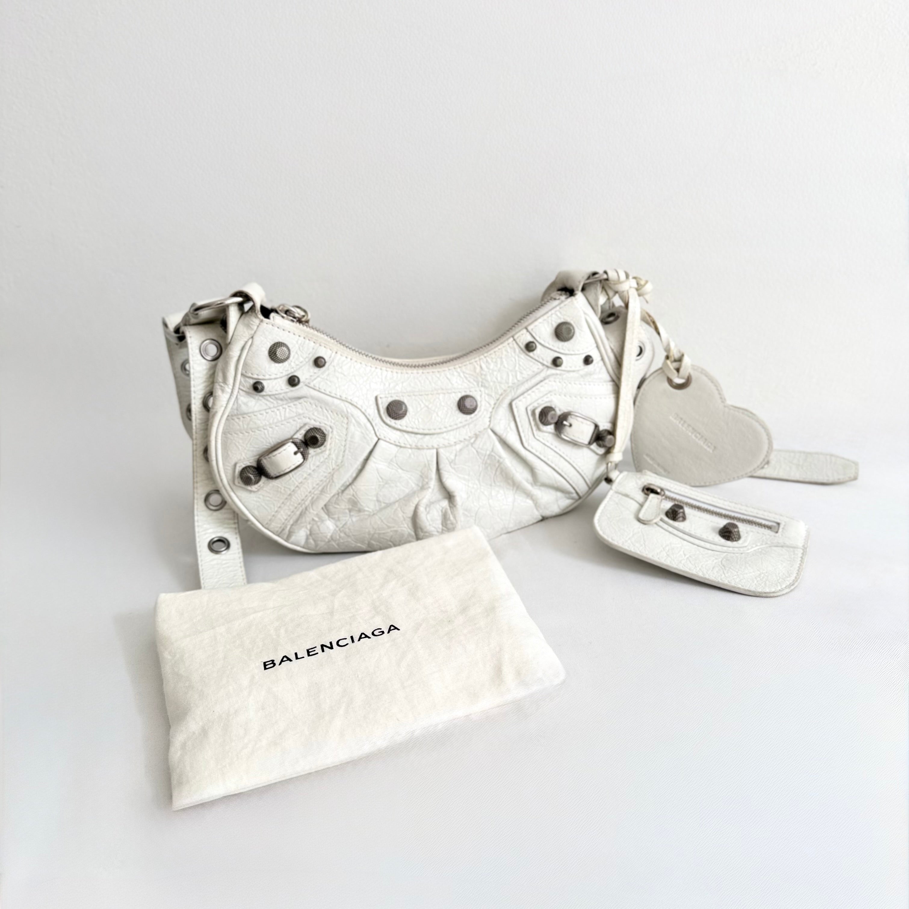 Balenciaga Cagole Shoulder Bag Xs in White
