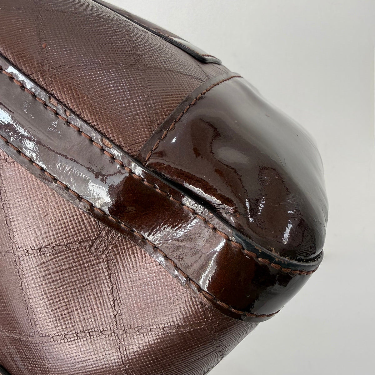 Balenciaga brown monogram top-handle bag