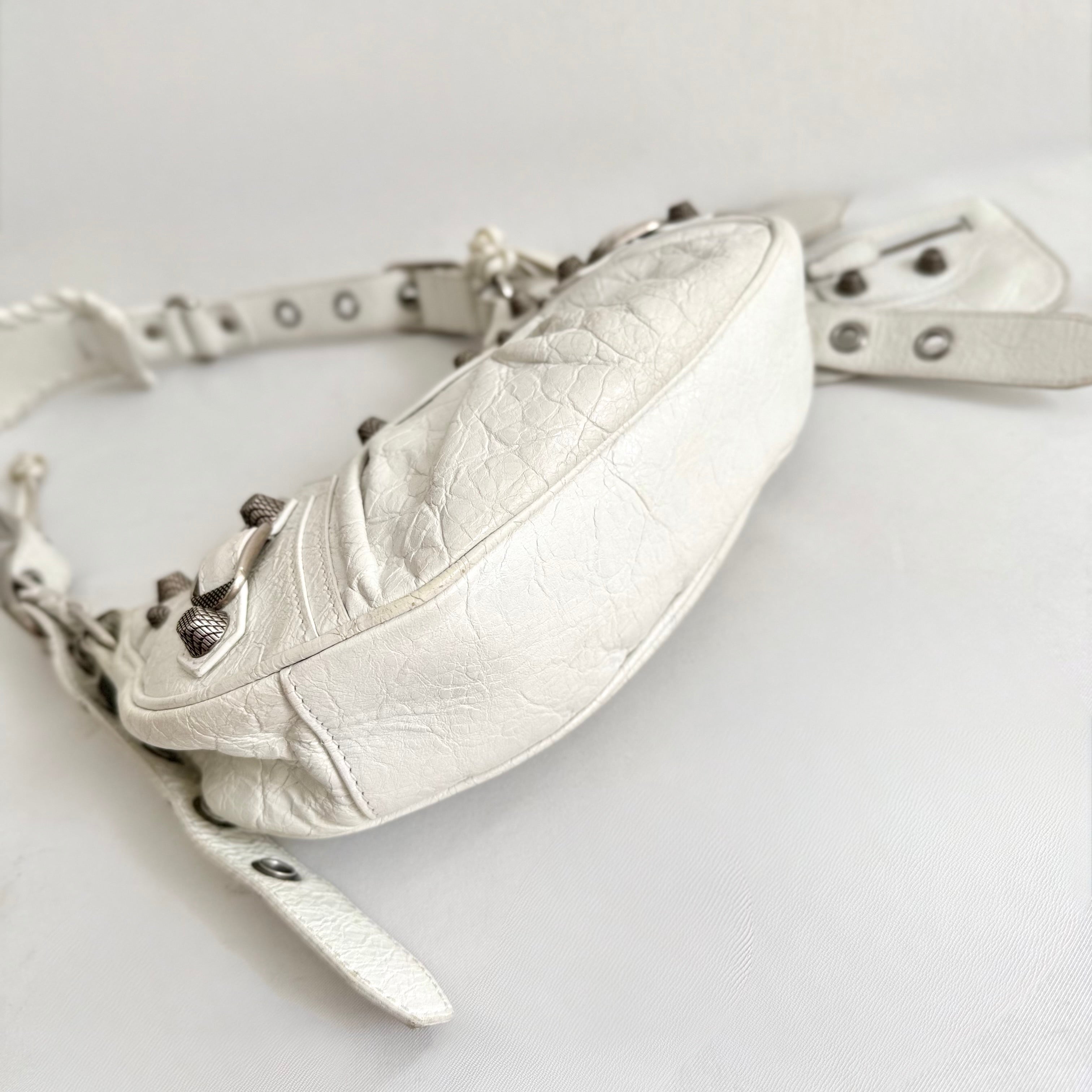 Balenciaga Cagole Shoulder Bag Xs in White