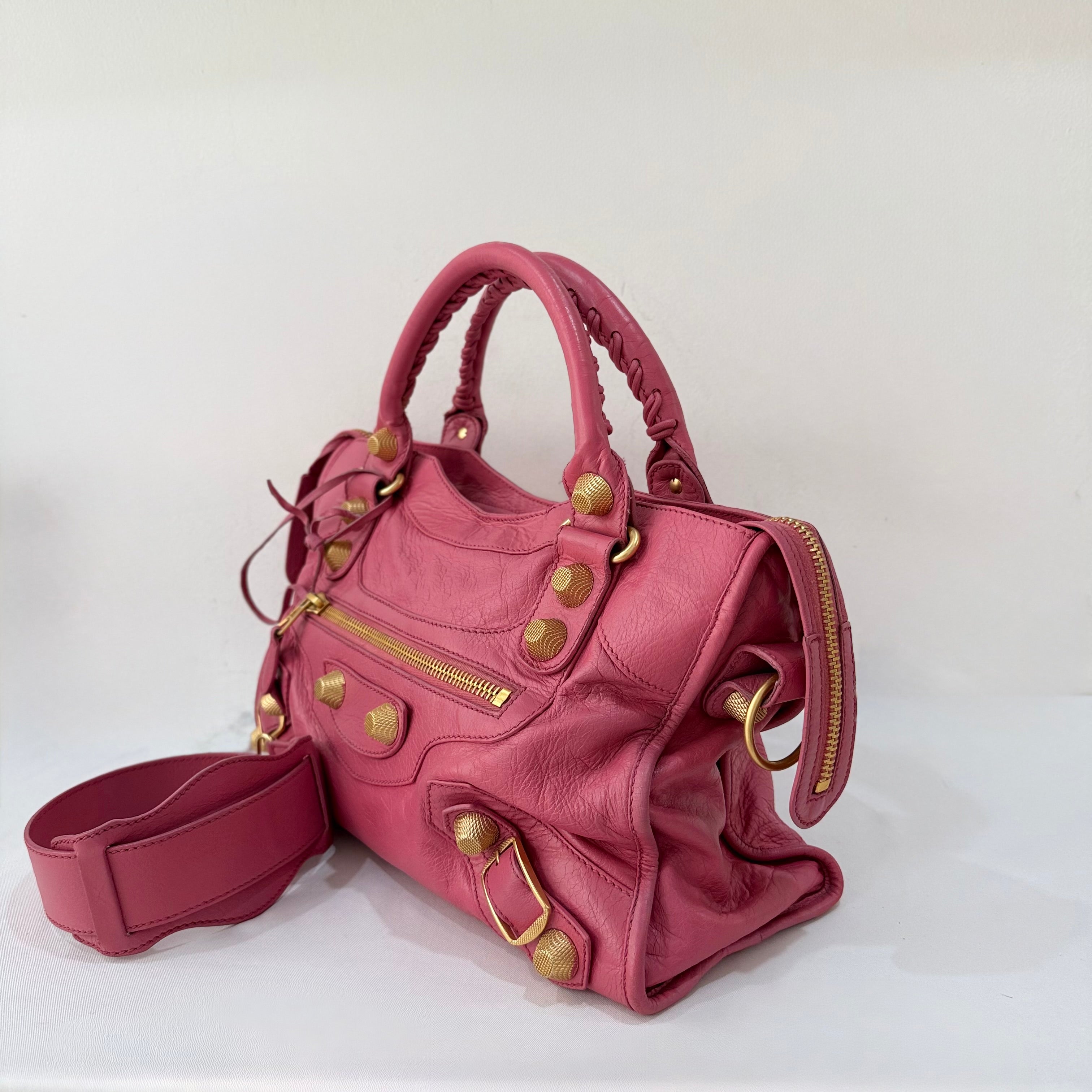 Balenciaga City Giant Studs Bag Leather Medium