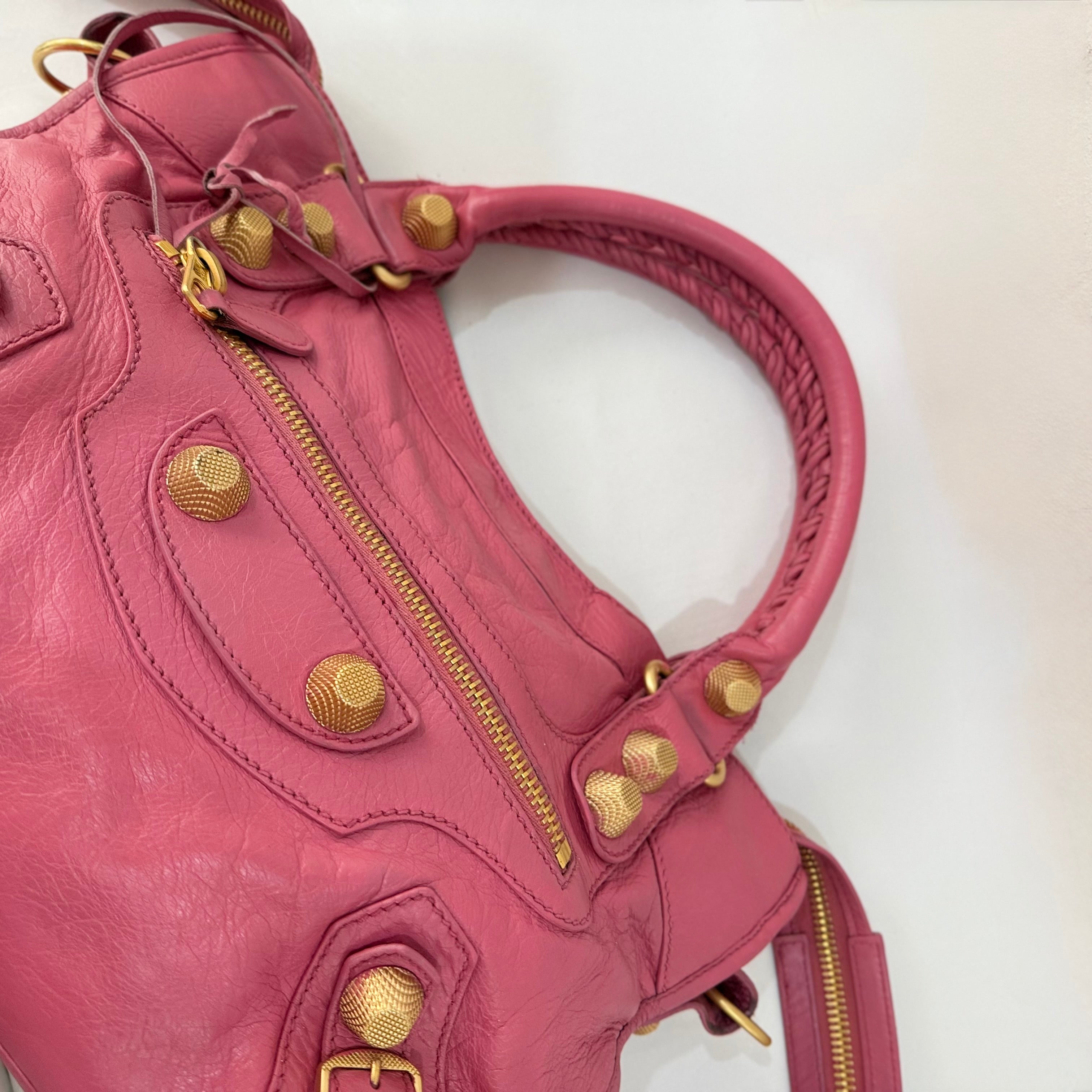 Balenciaga City Giant Studs Bag Leather Medium