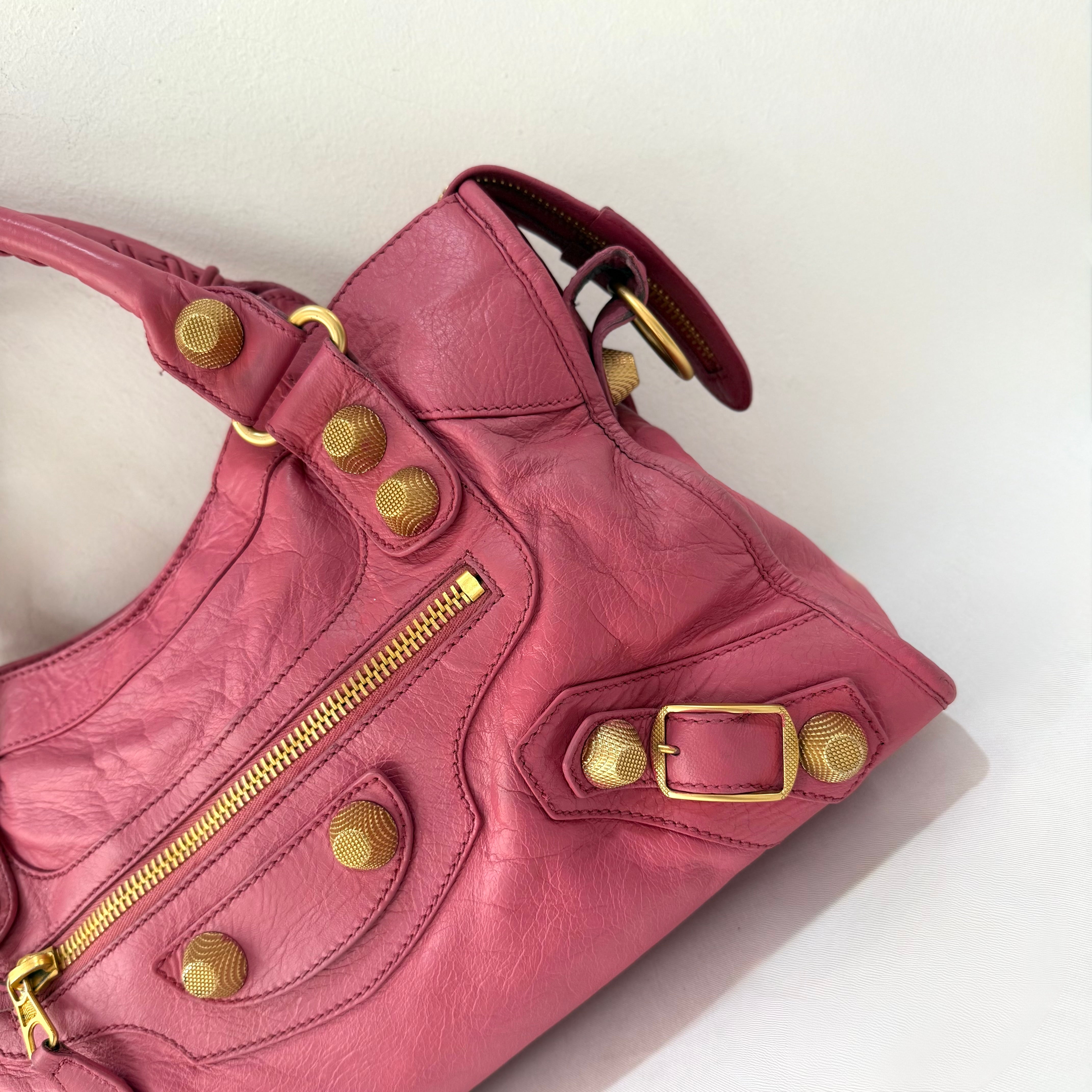 Balenciaga City Giant Studs Bag Leather Medium