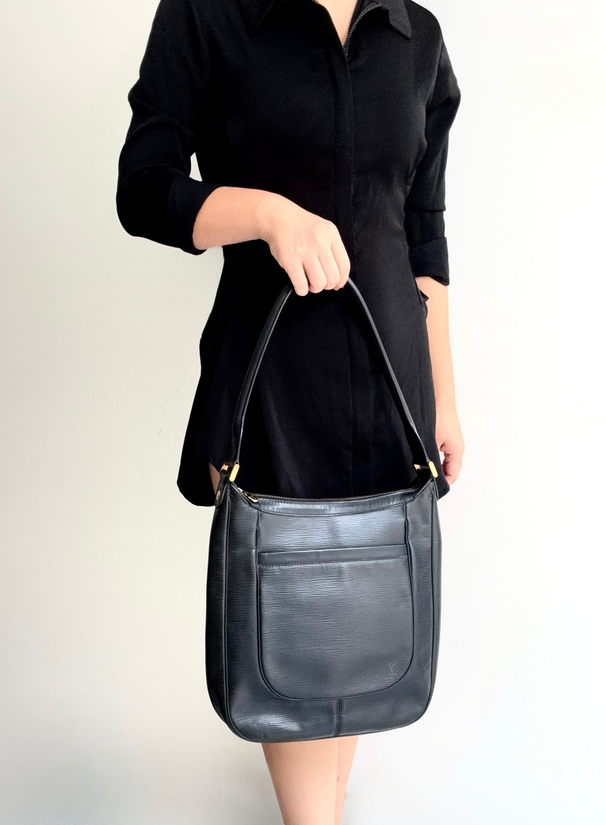 Louis Vuitton Black Epi Leather Matsy Bag