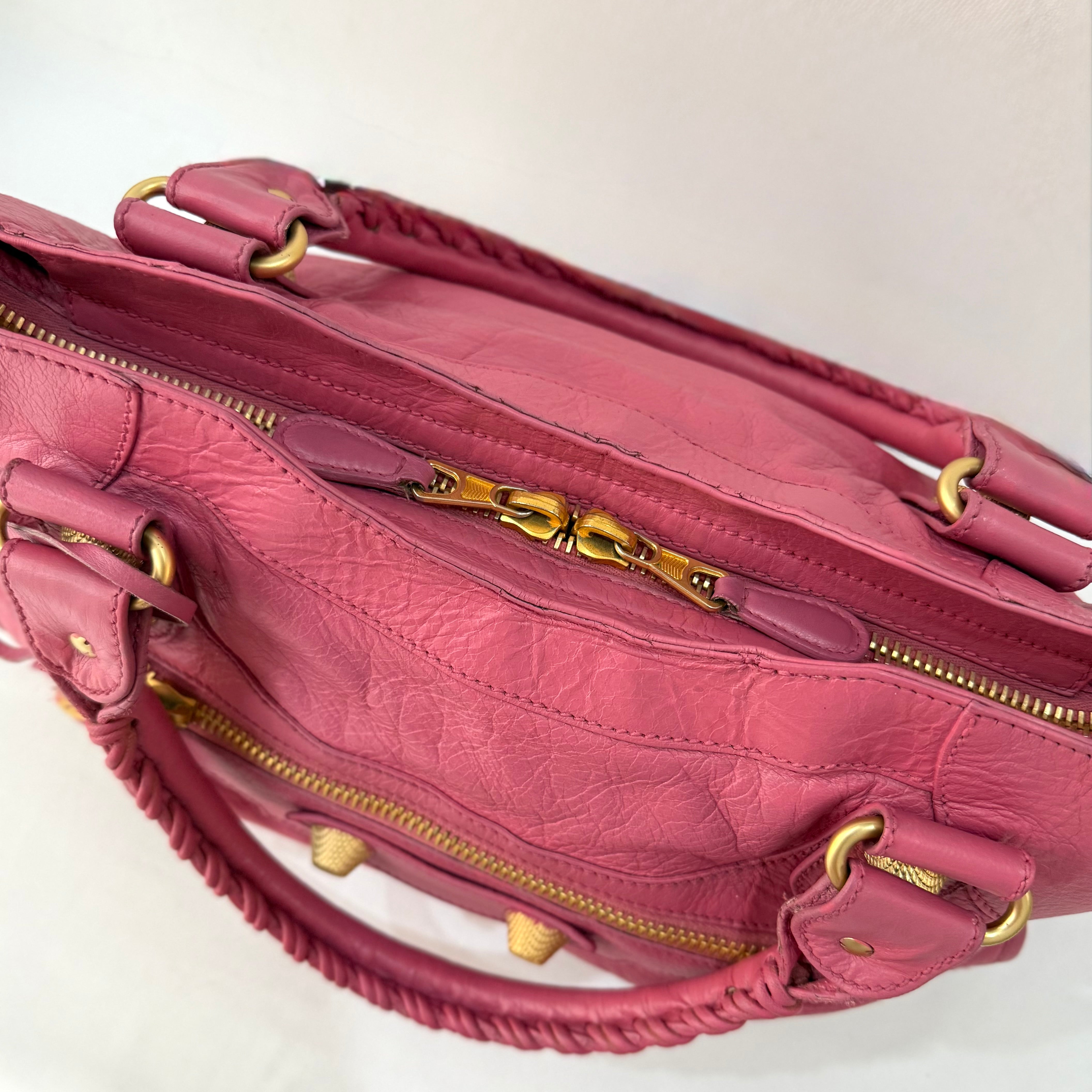 Balenciaga City Giant Studs Bag Leather Medium