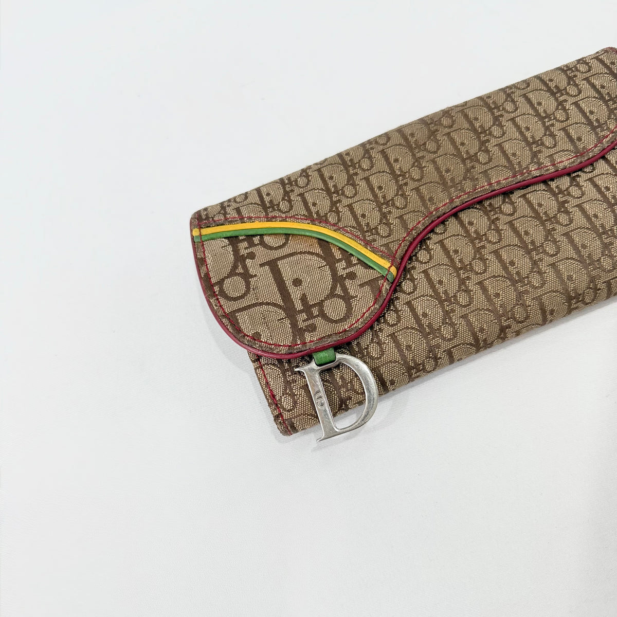 Christian Dior Rasta Print Saddle Wallet