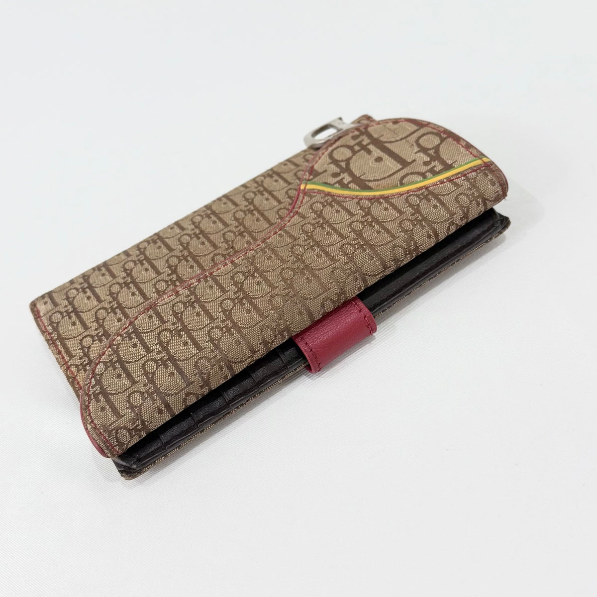 Christian Dior Rasta Print Saddle Wallet